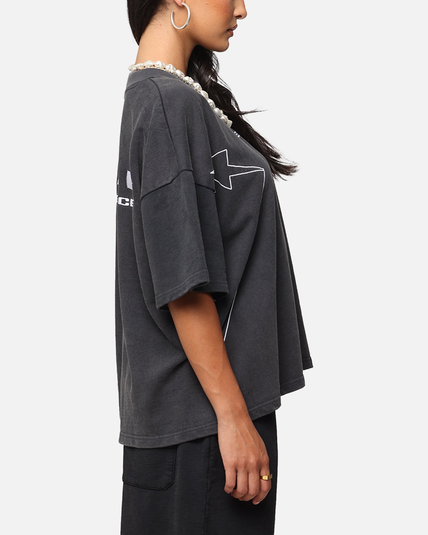 Loiter Dark Performance T-Shirt Charcoal Style001