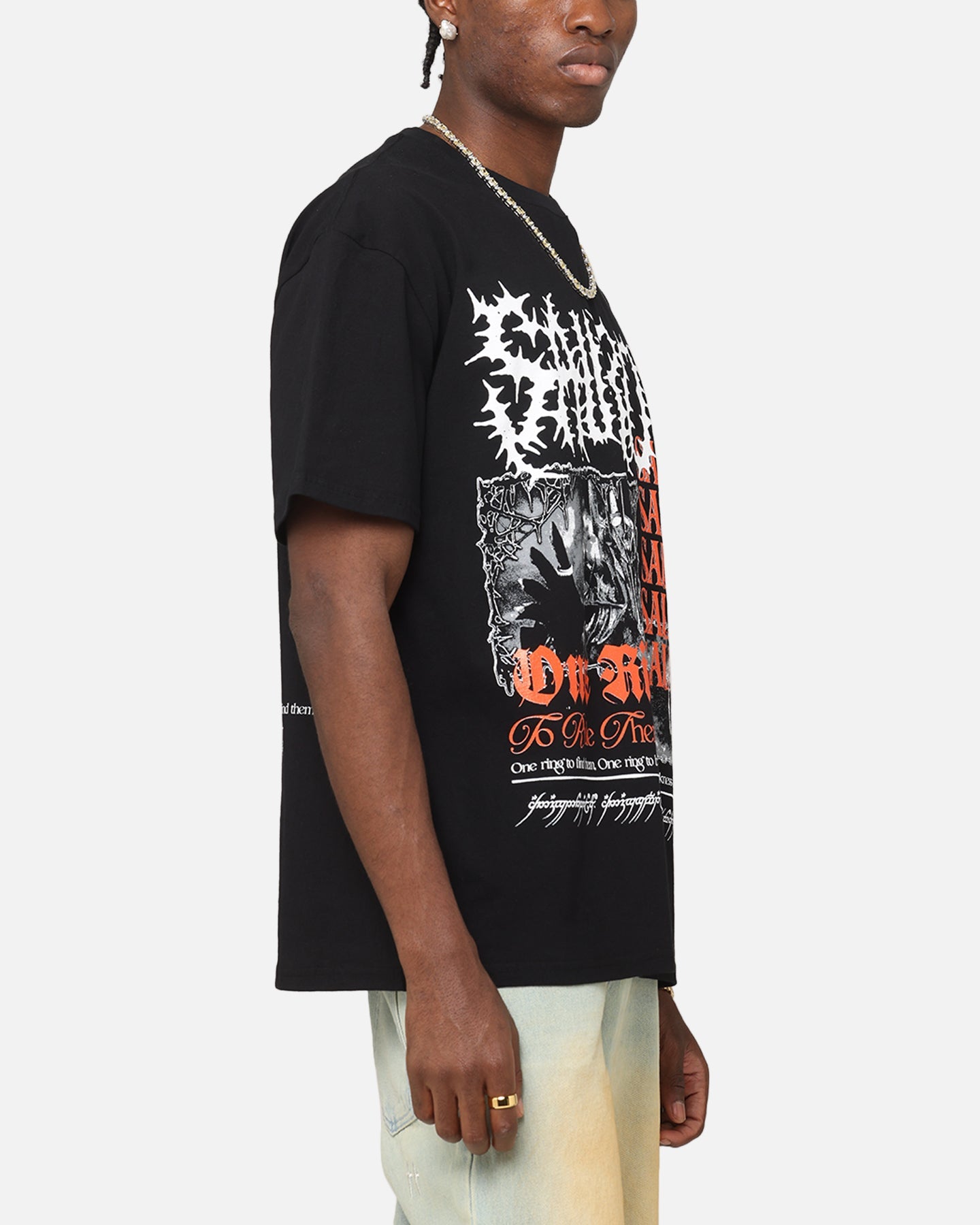American Thrift X The Lord Of The Rings Sauron Heavy T-Shirt Black