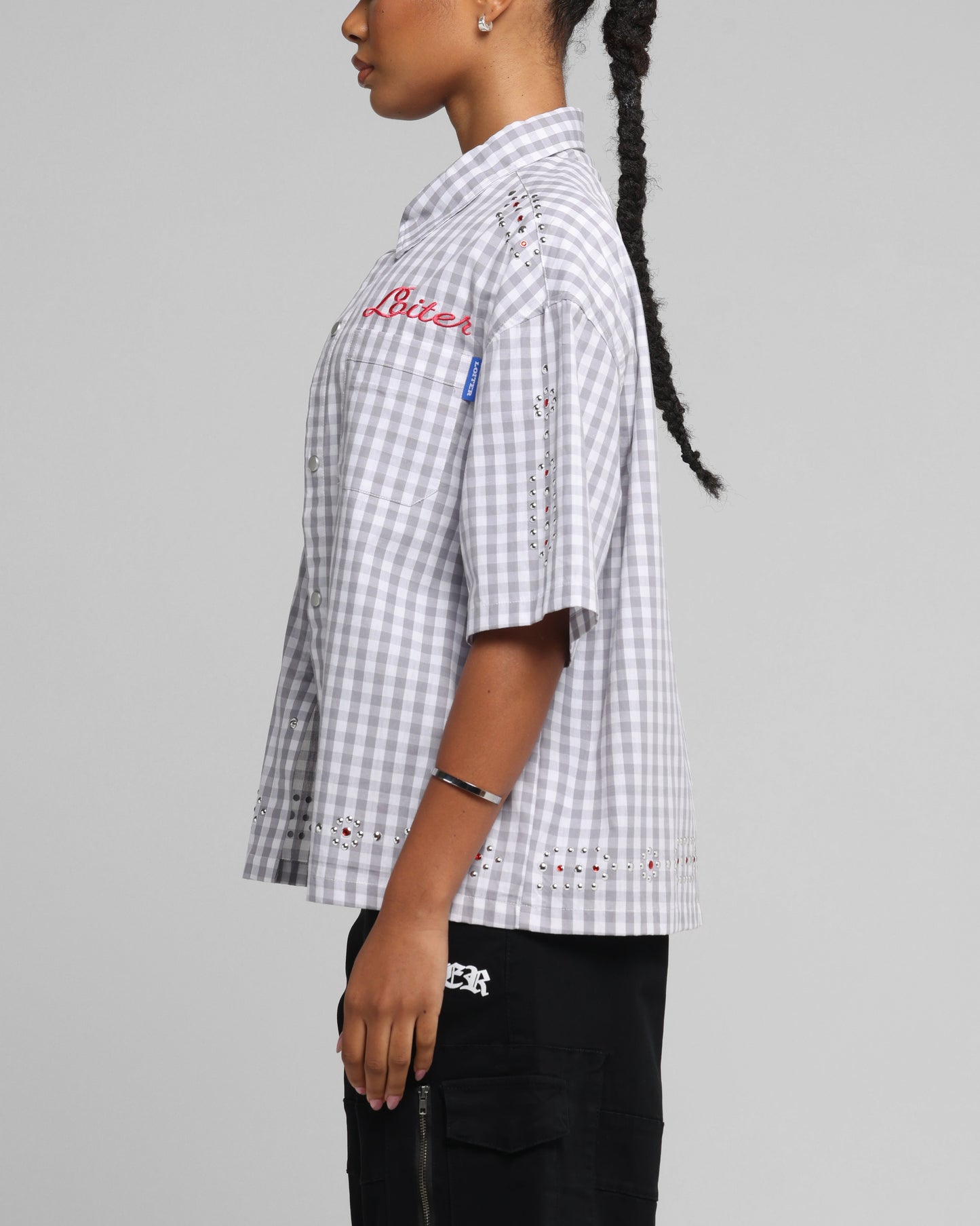Loiter Western Button Up Shirt Check Style001