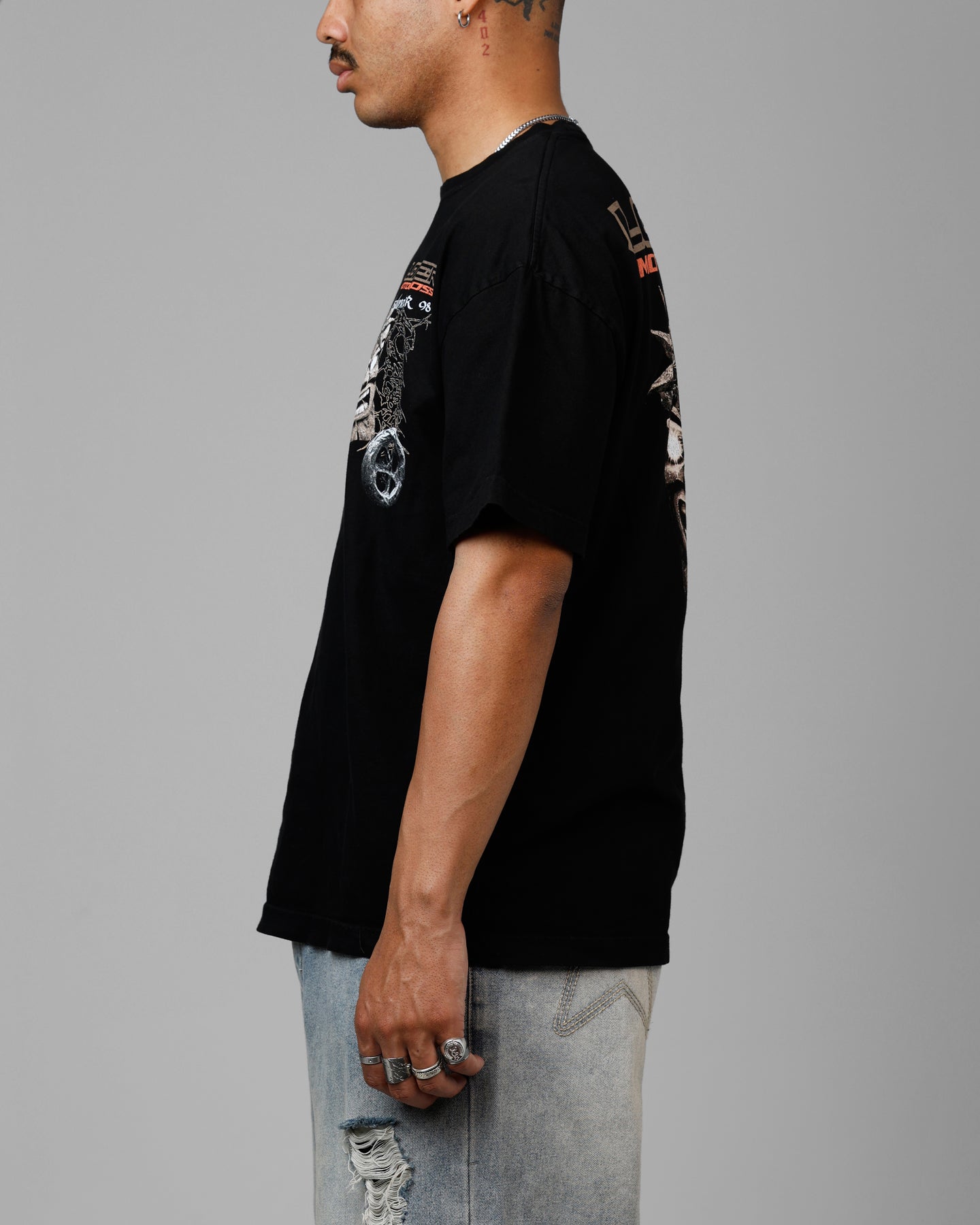 Loiter Summer Motocross Vintage T-Shirt Black