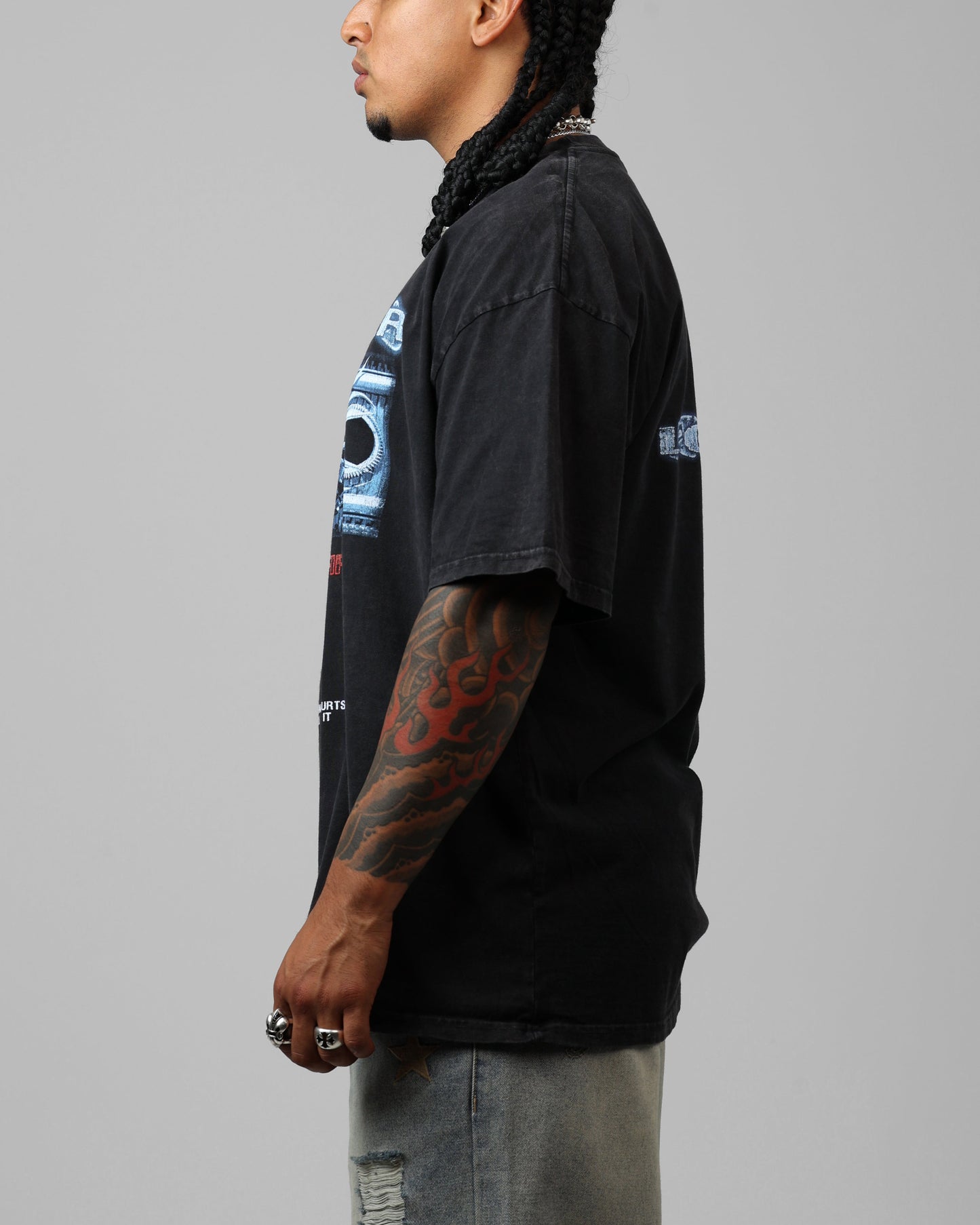 Loiter Void Vintage T-Shirt Black Wash Style002
