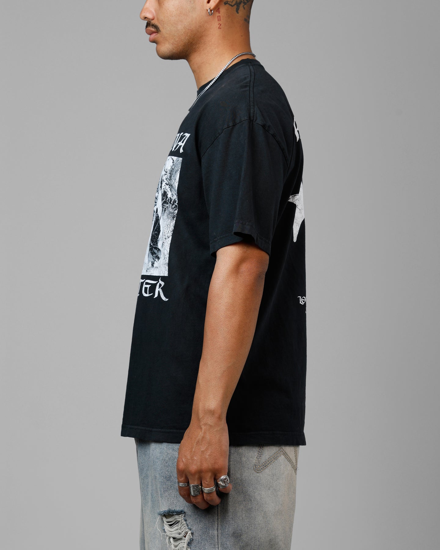 Loiter Katana Vintage T-Shirt Black Acidwash