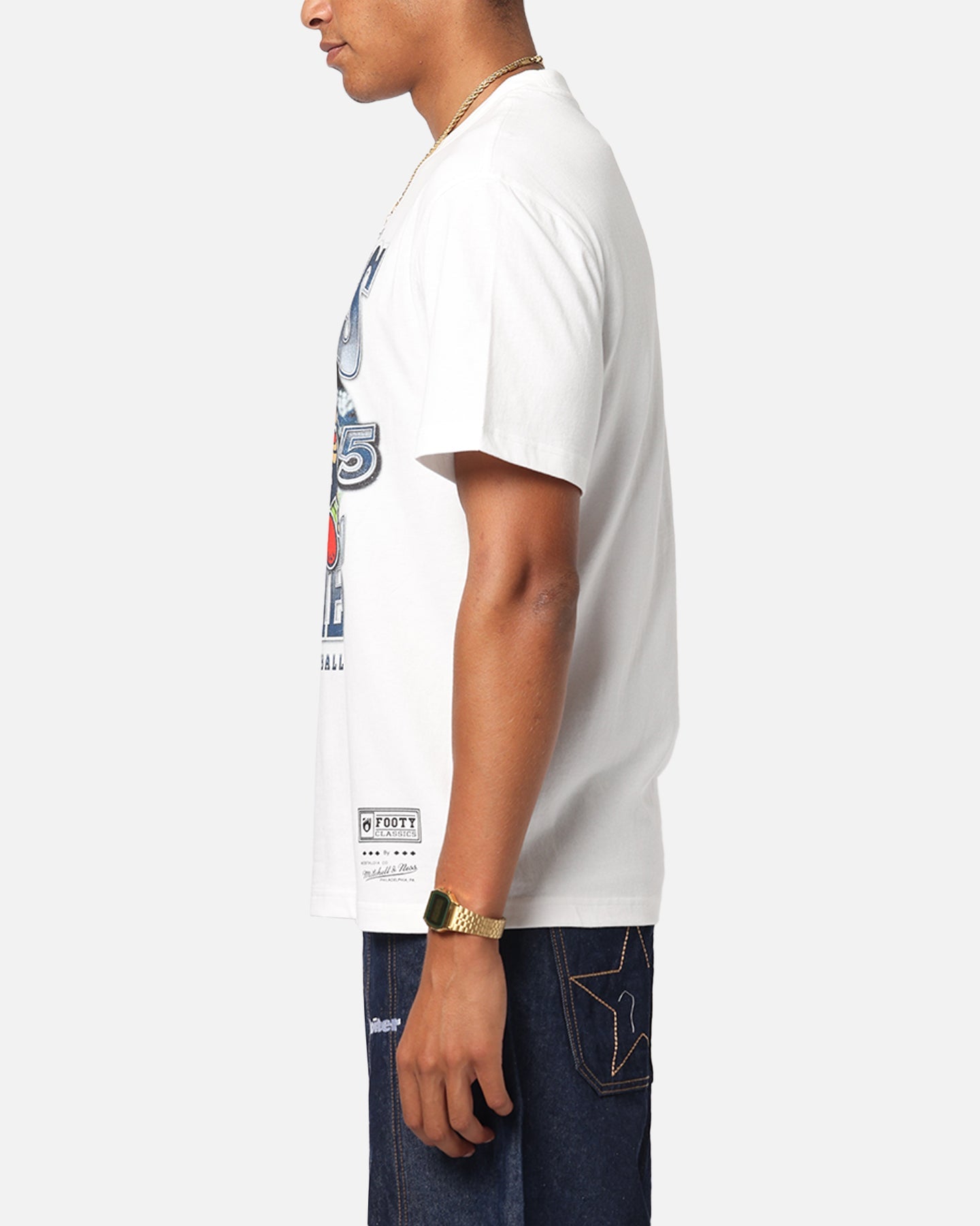 Mitchell & Ness Carlton Blues Mascot T-Shirt Vintage White