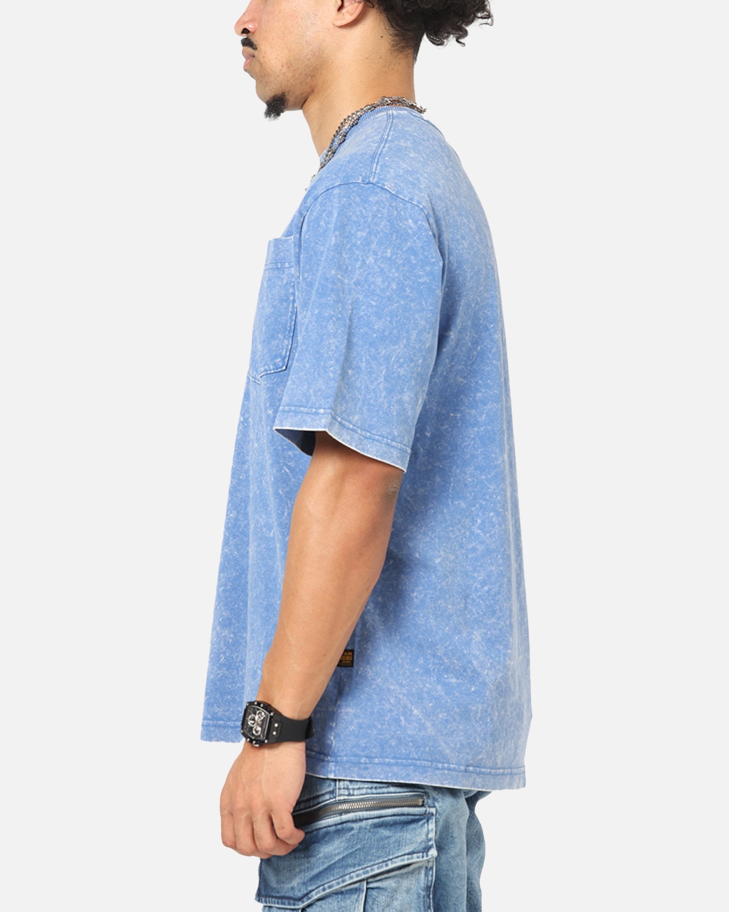 G-Star Acid Wash Boxy T-Shirt Blue