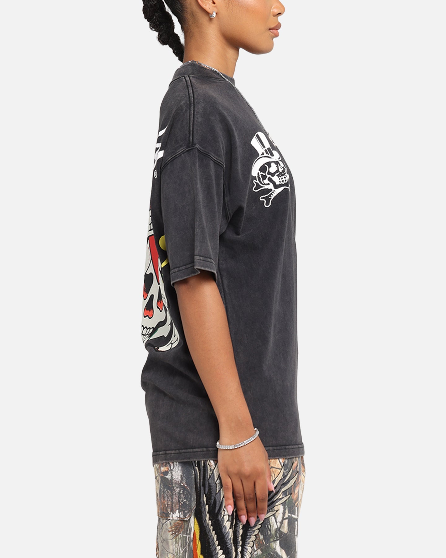 Ed Hardy Love Kills Oversized T-Shirt Black Style001