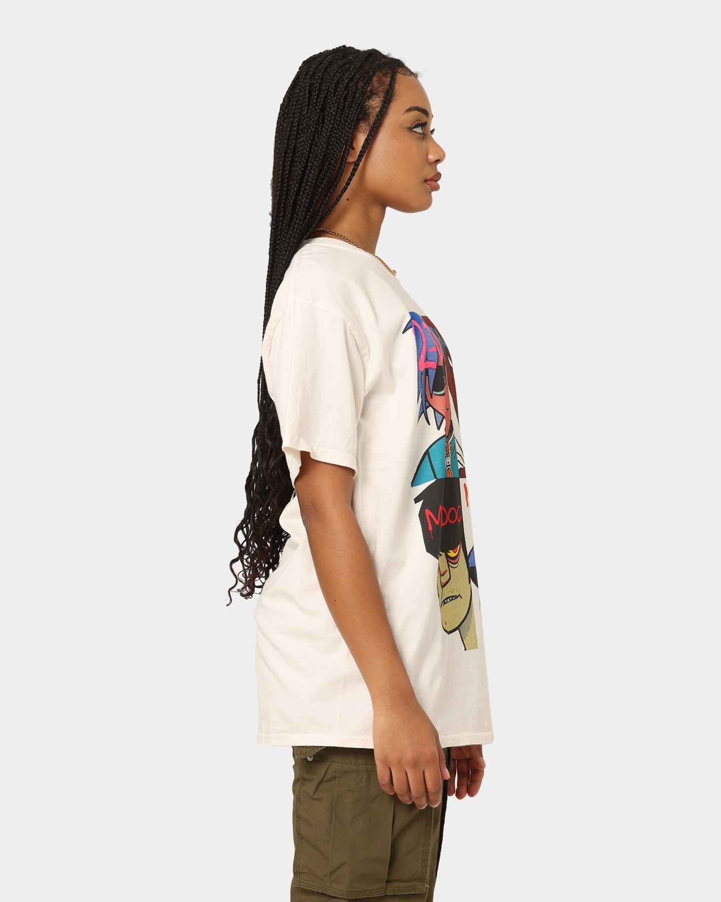 Gorillaz Face Grid T-Shirt Off White Style001