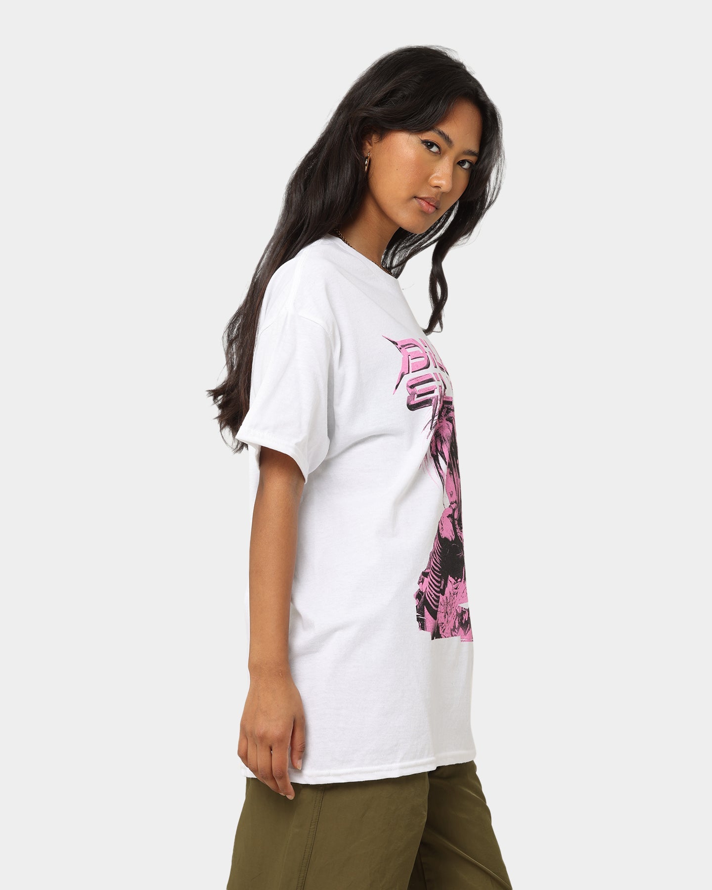 Billie Eilish Illustration T-Shirt White Style001