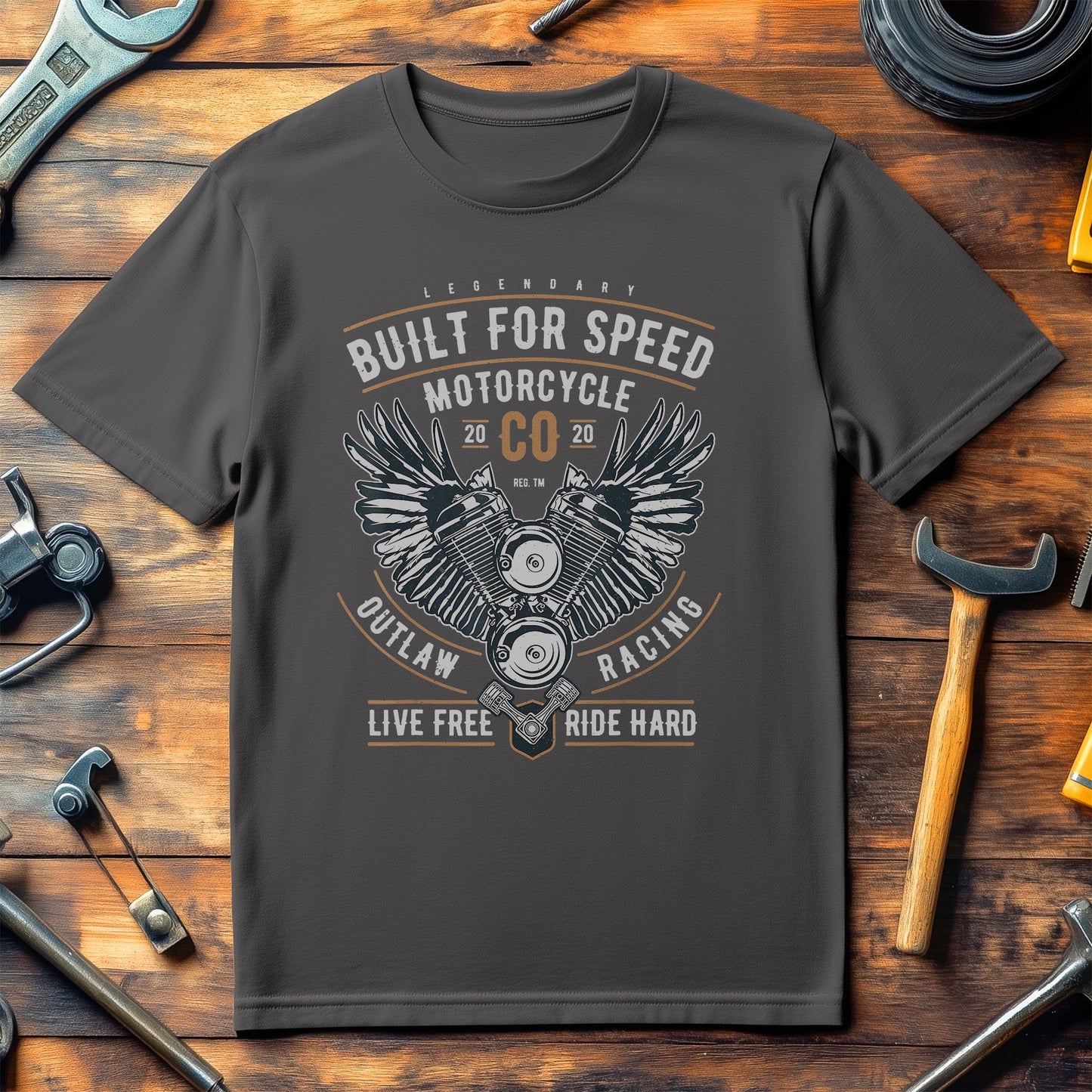 Vintage Biker Ride Fast T-Shirt