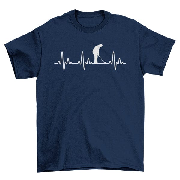 Golf Heartbeat TShirt Swing into