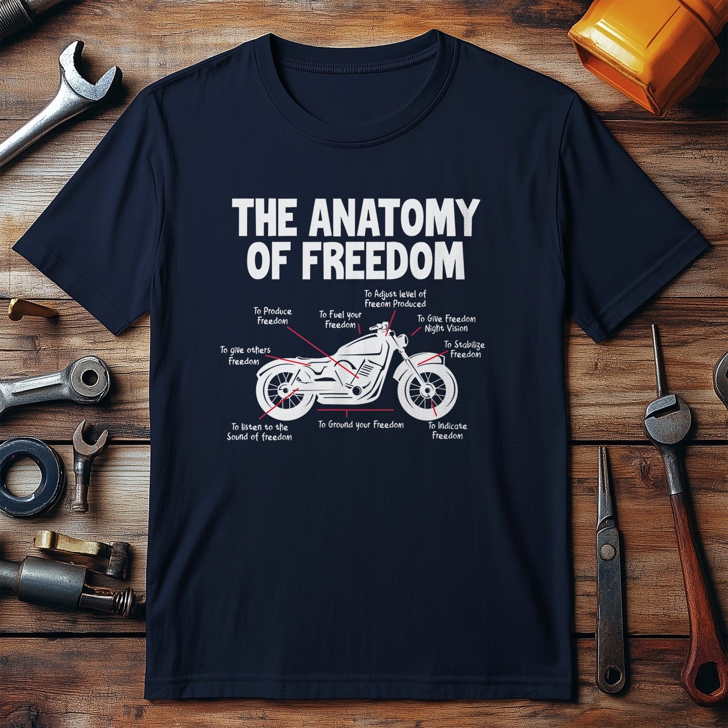 Anatomy of Freedom Motorcycle T-Shirt