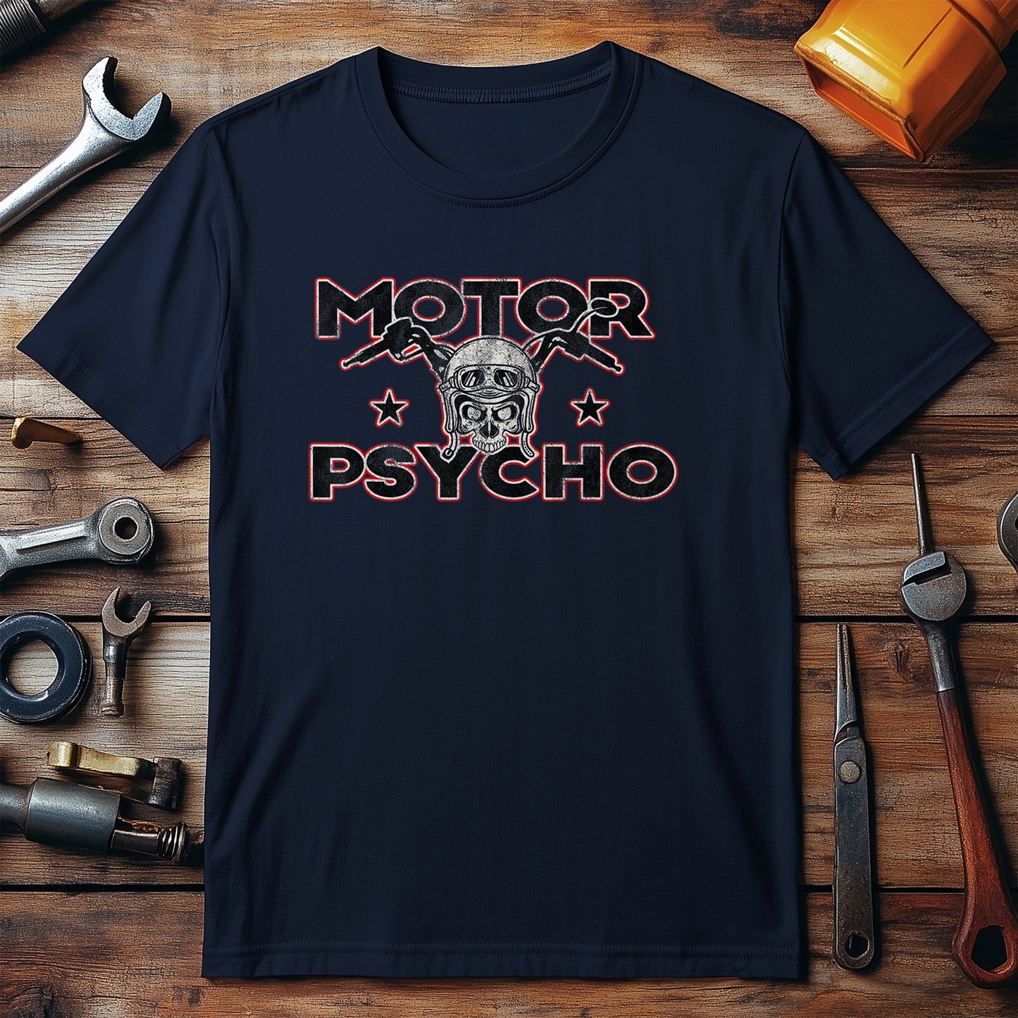 Motorpsycho Skull T-Shirt for Bikers