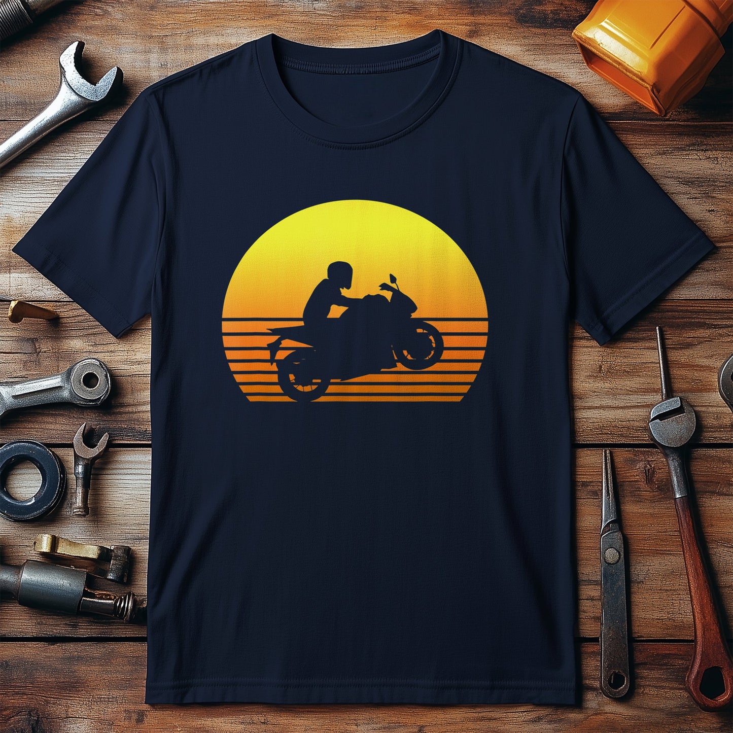Sunset Motorcycle Wheelie T-Shirt