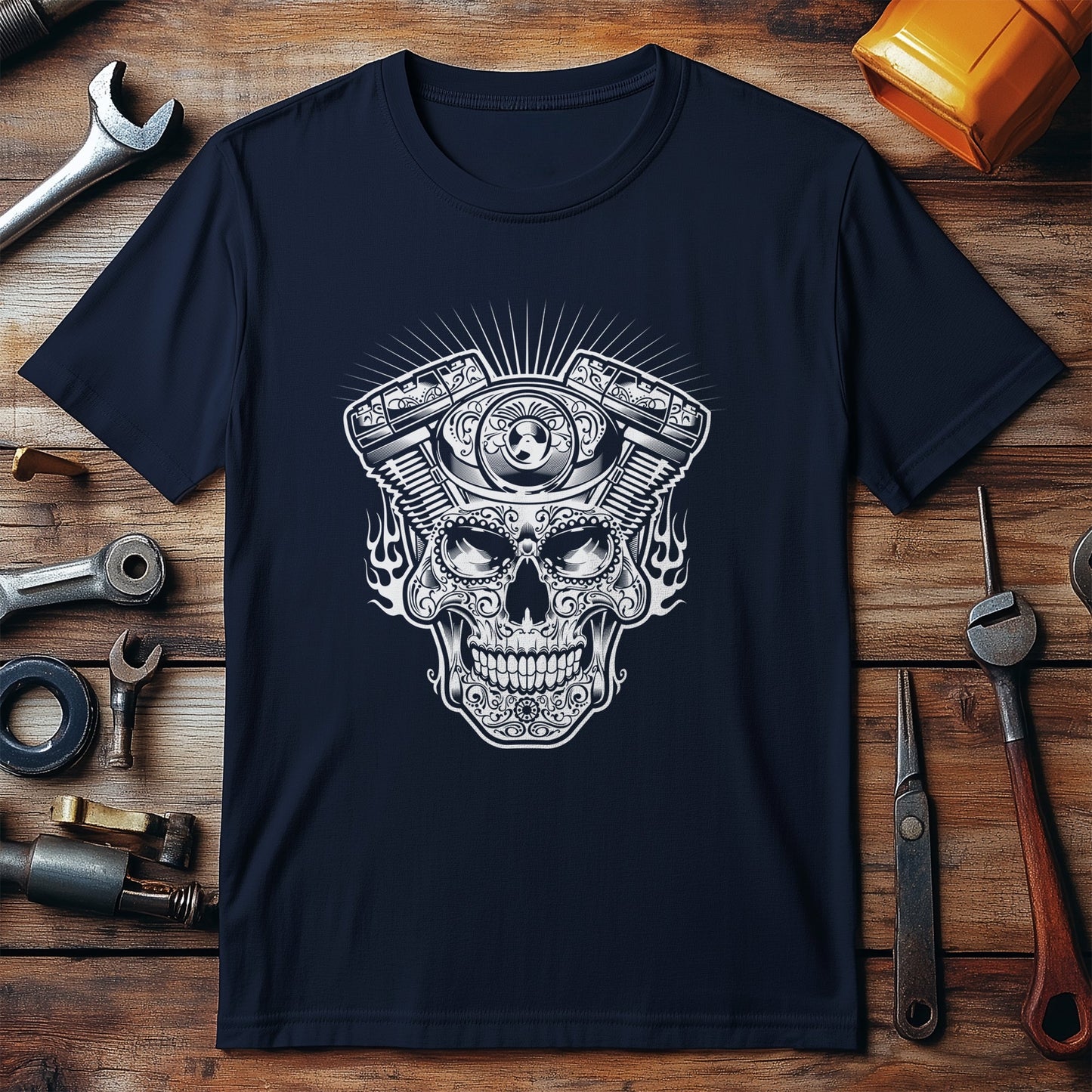 Skull Engine T-Shirt - Rev Up Your