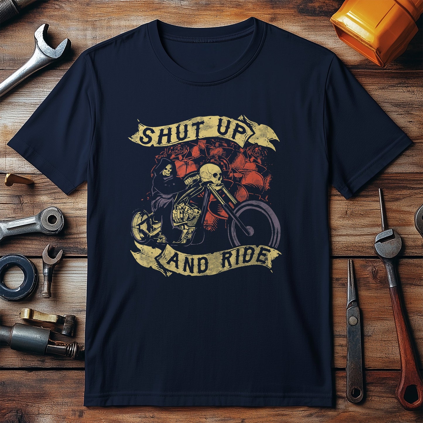 Shut Up And Ride Skull T-Shirt