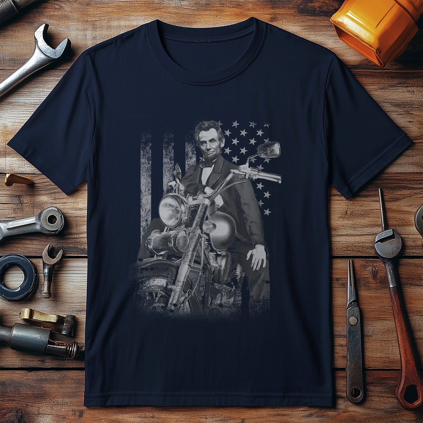 Abe Lincoln Biker t-shirt