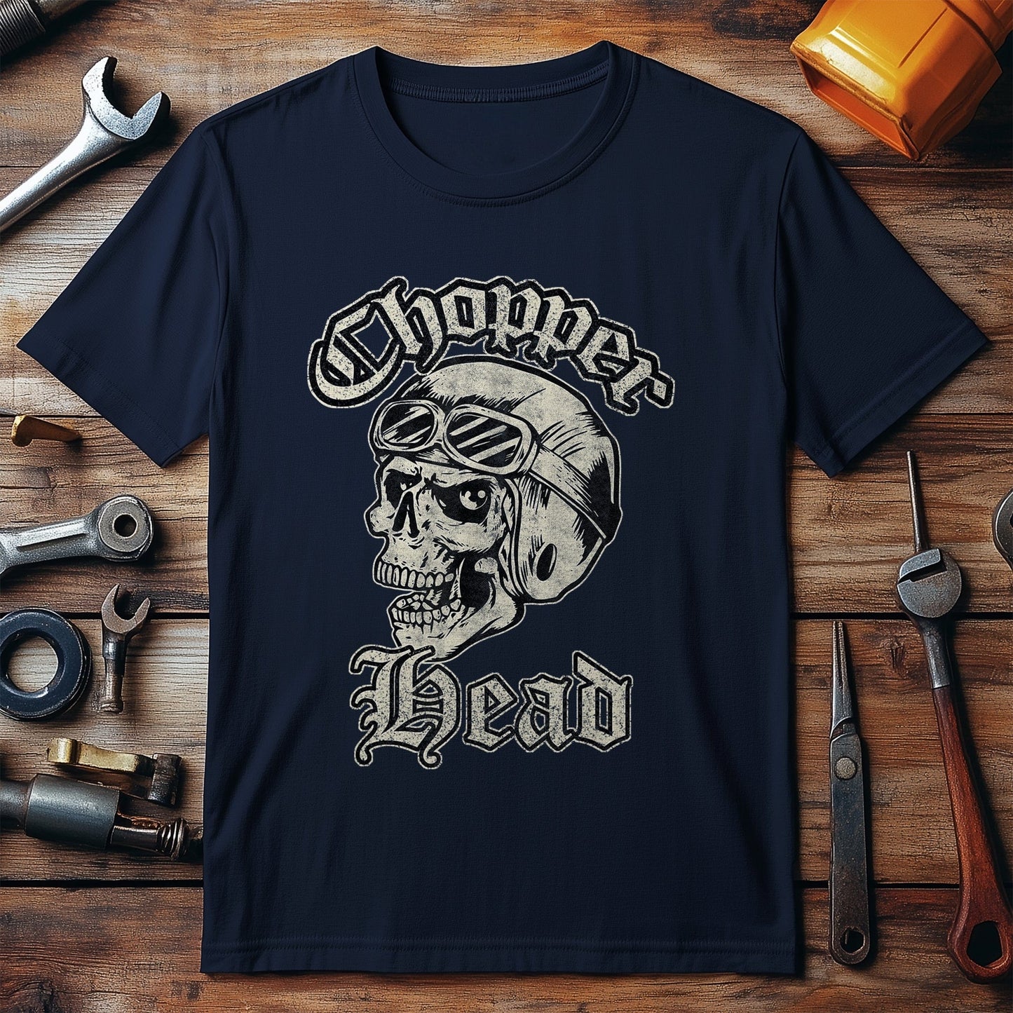Chopper Head Biker T-Shirt - Ride or