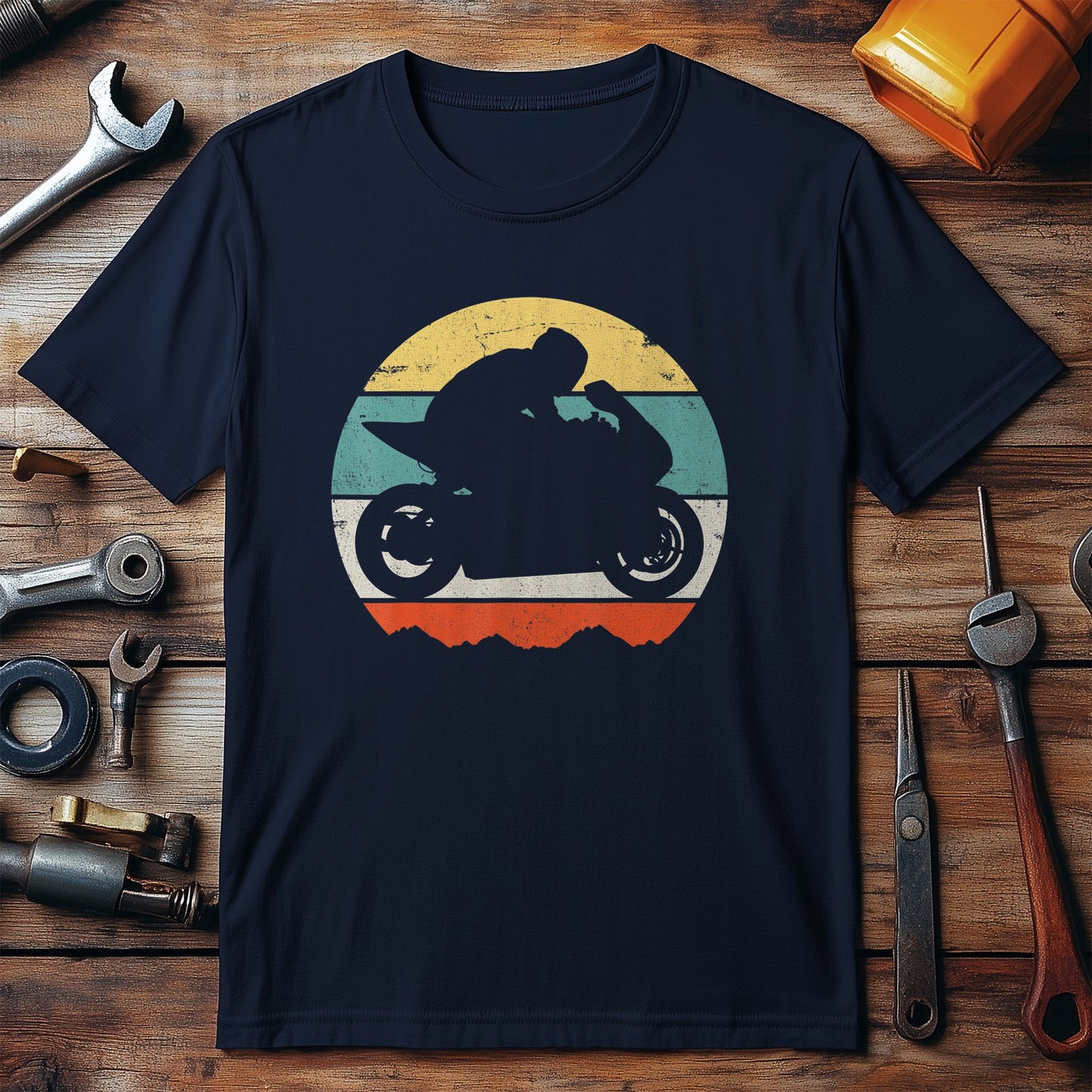 Retro Sunset Sportsbike T-Shirt