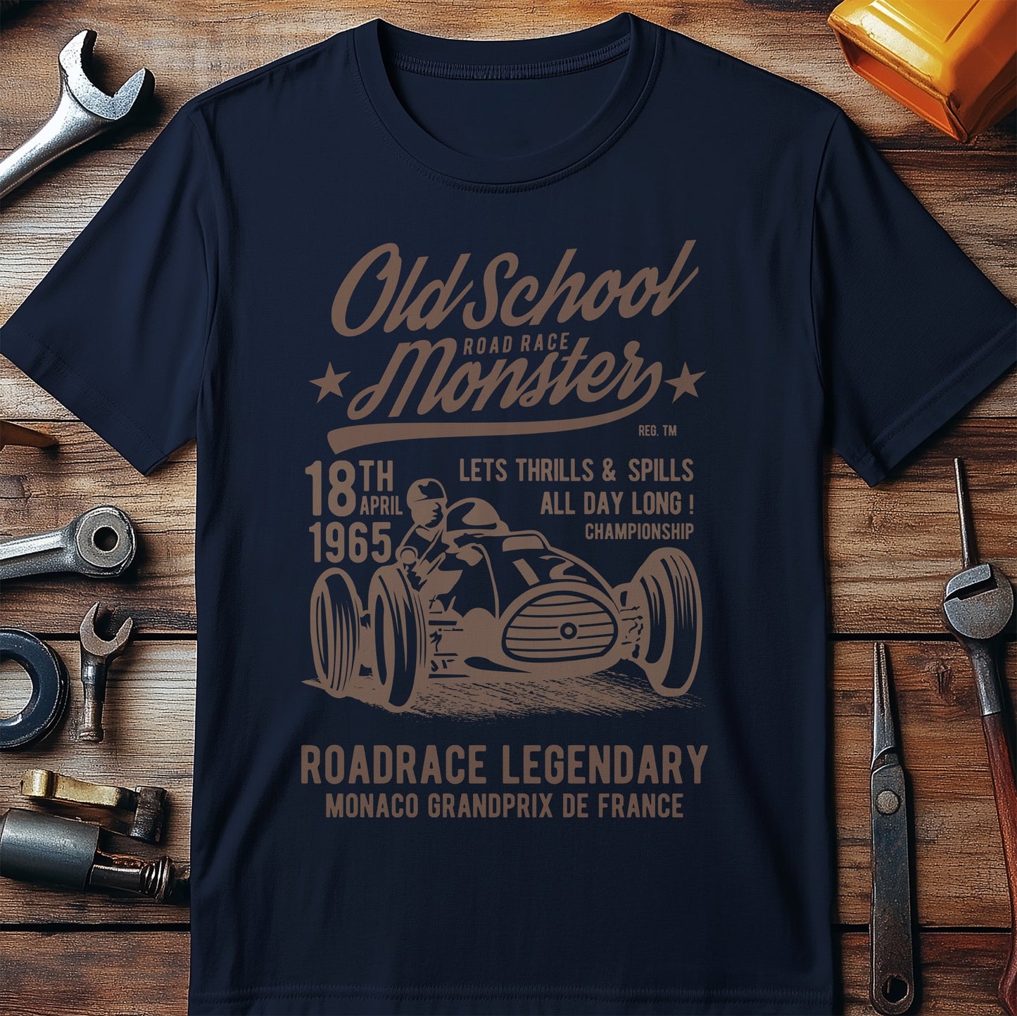 Old School Road Race Monster T-Shirt