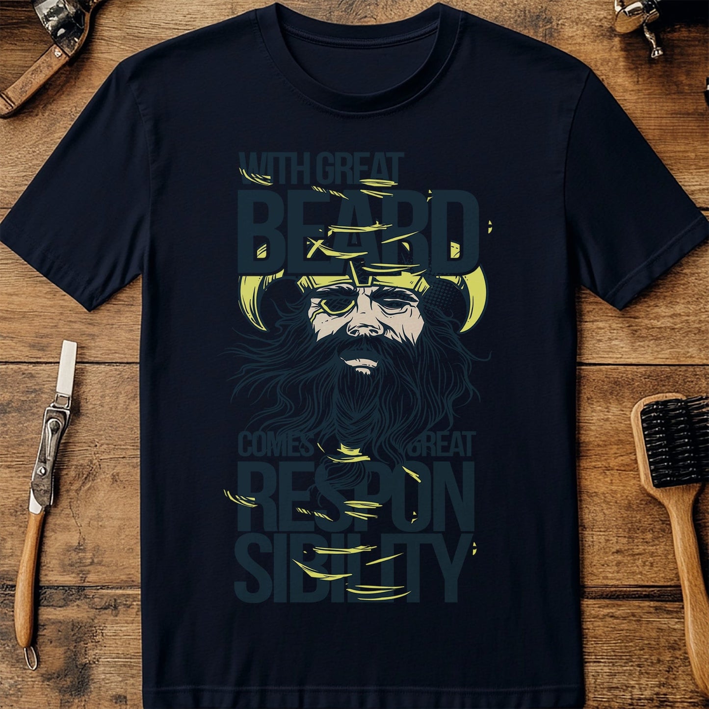 Beard Responsibility Art Style T-Shirt