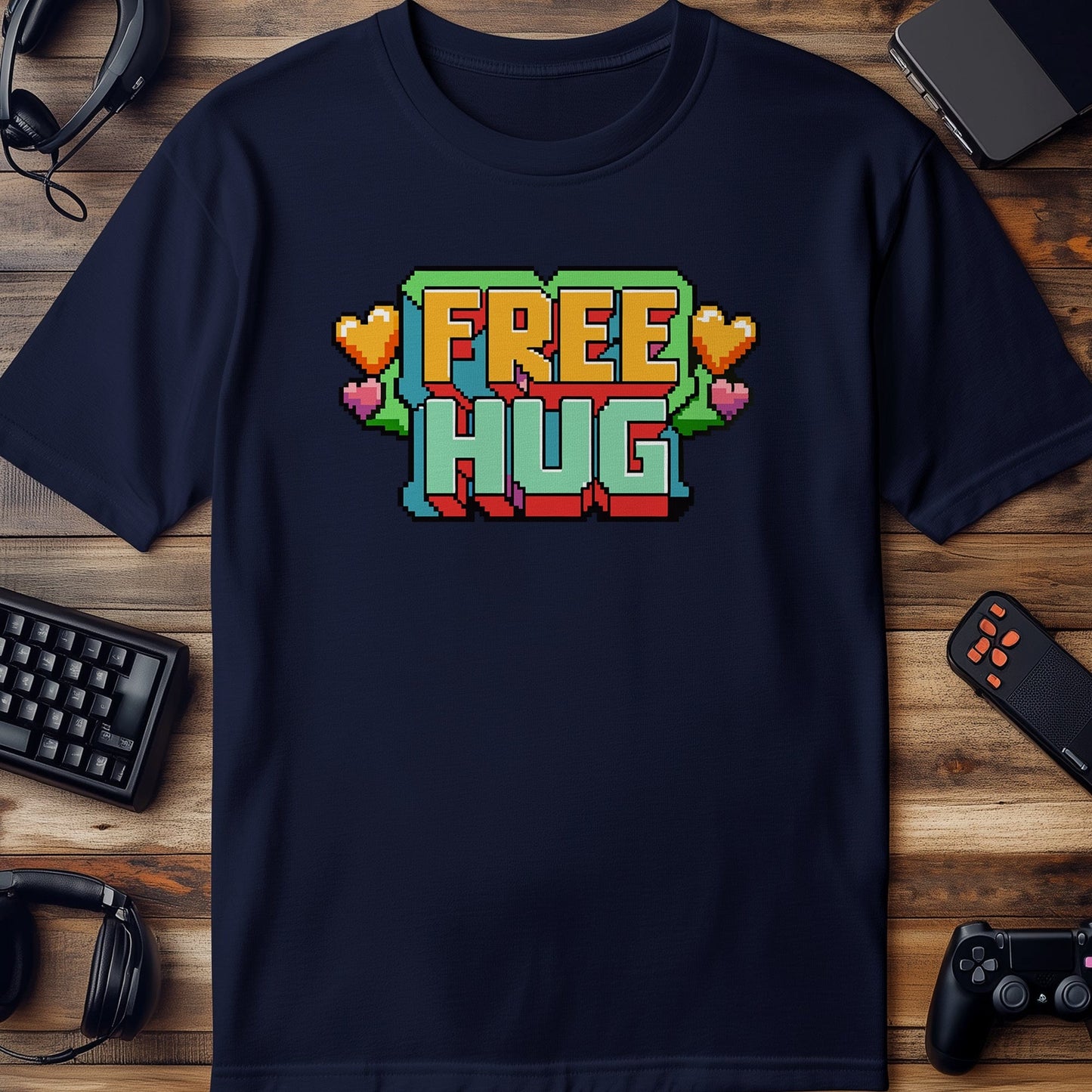 Pixel 91 Free Hugs t-shirt