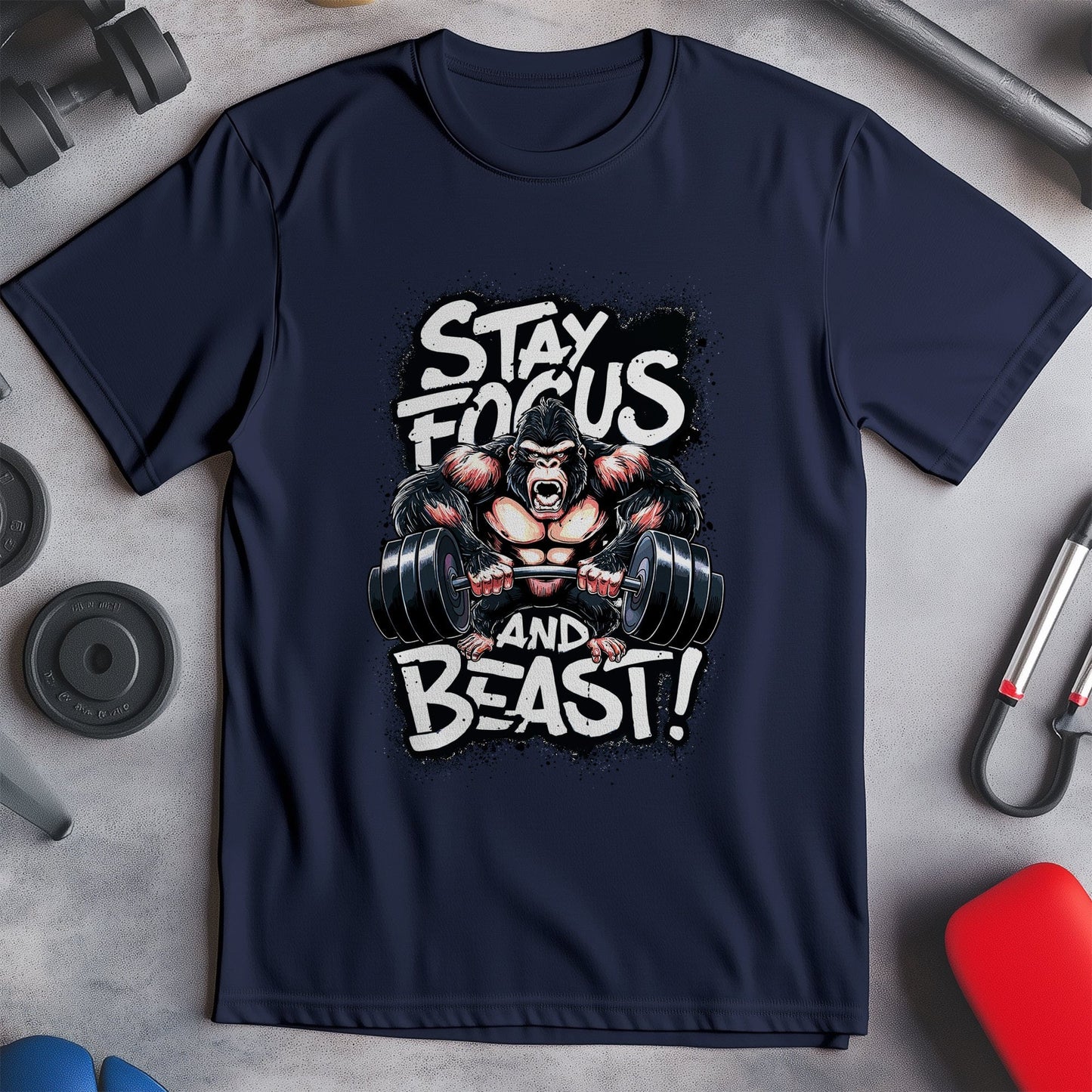 Gym 22 T-Shirt Stay Focused & Beast Mode