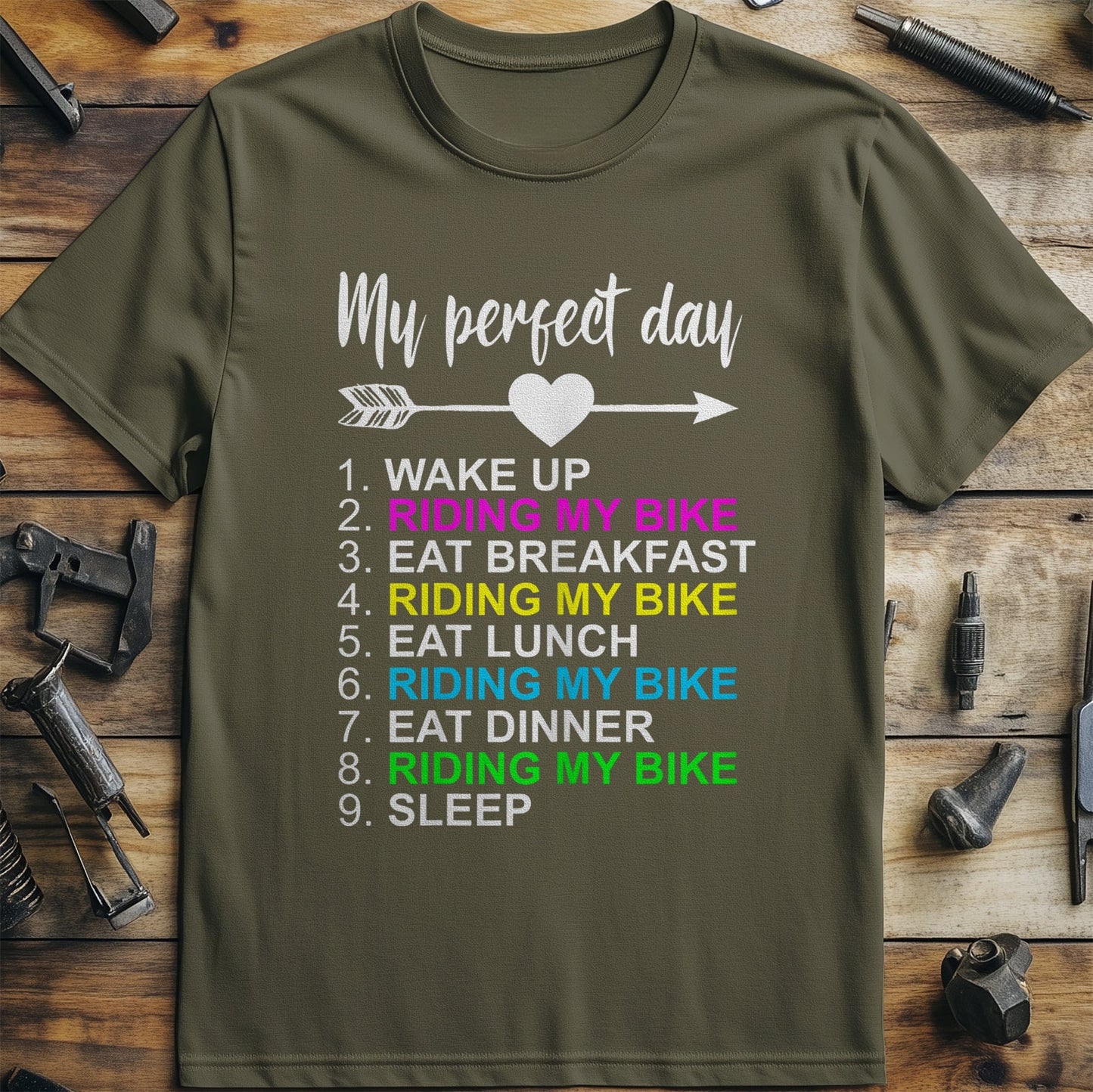 Cycling (197) T-Shirt - Perfect Day