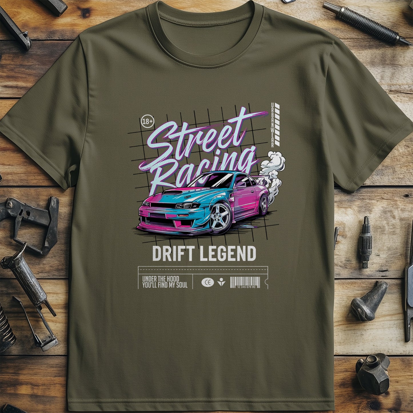 Neon Drift Warrior T-Shirt