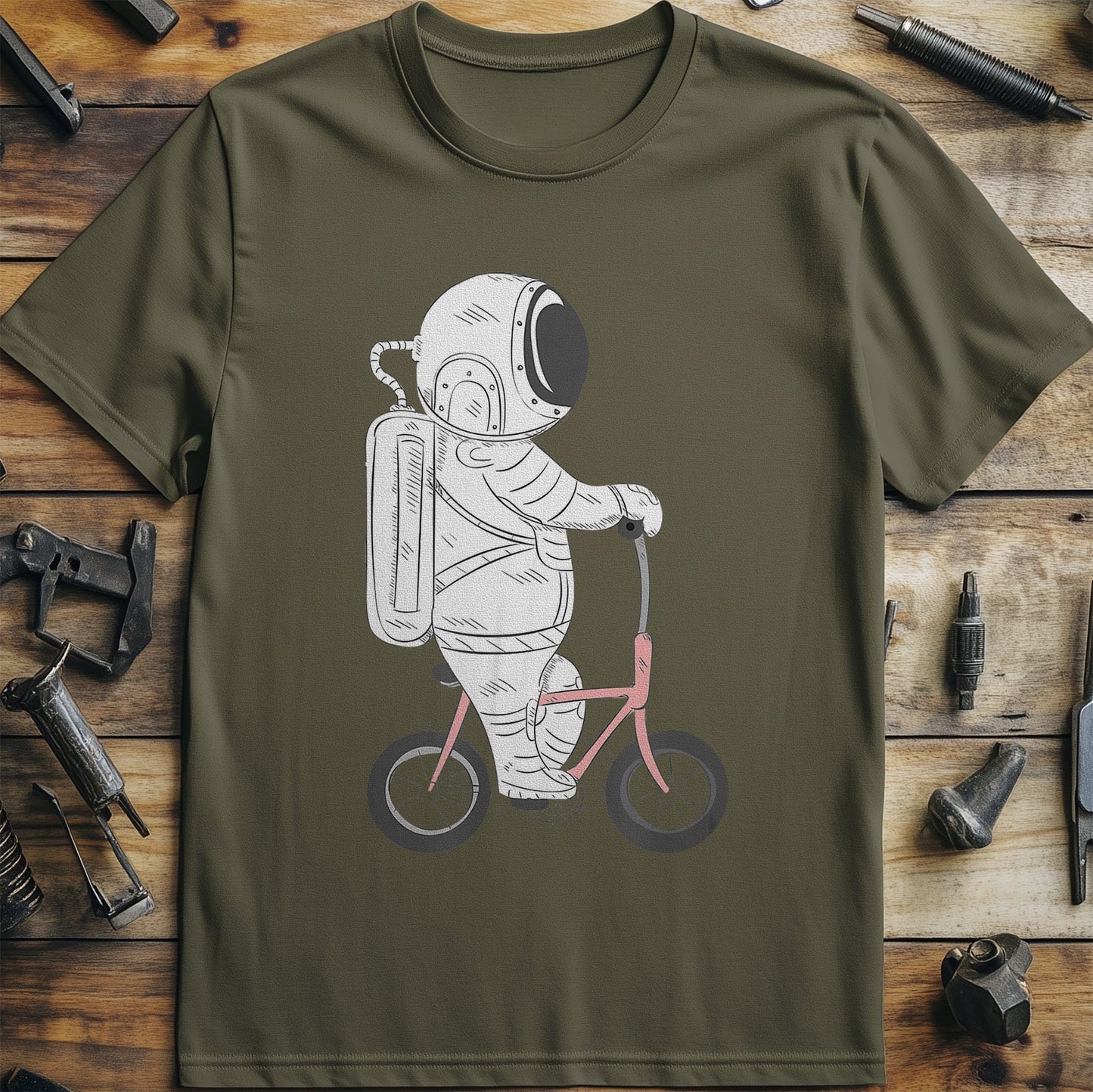 Cycling Astronaut T-shirt