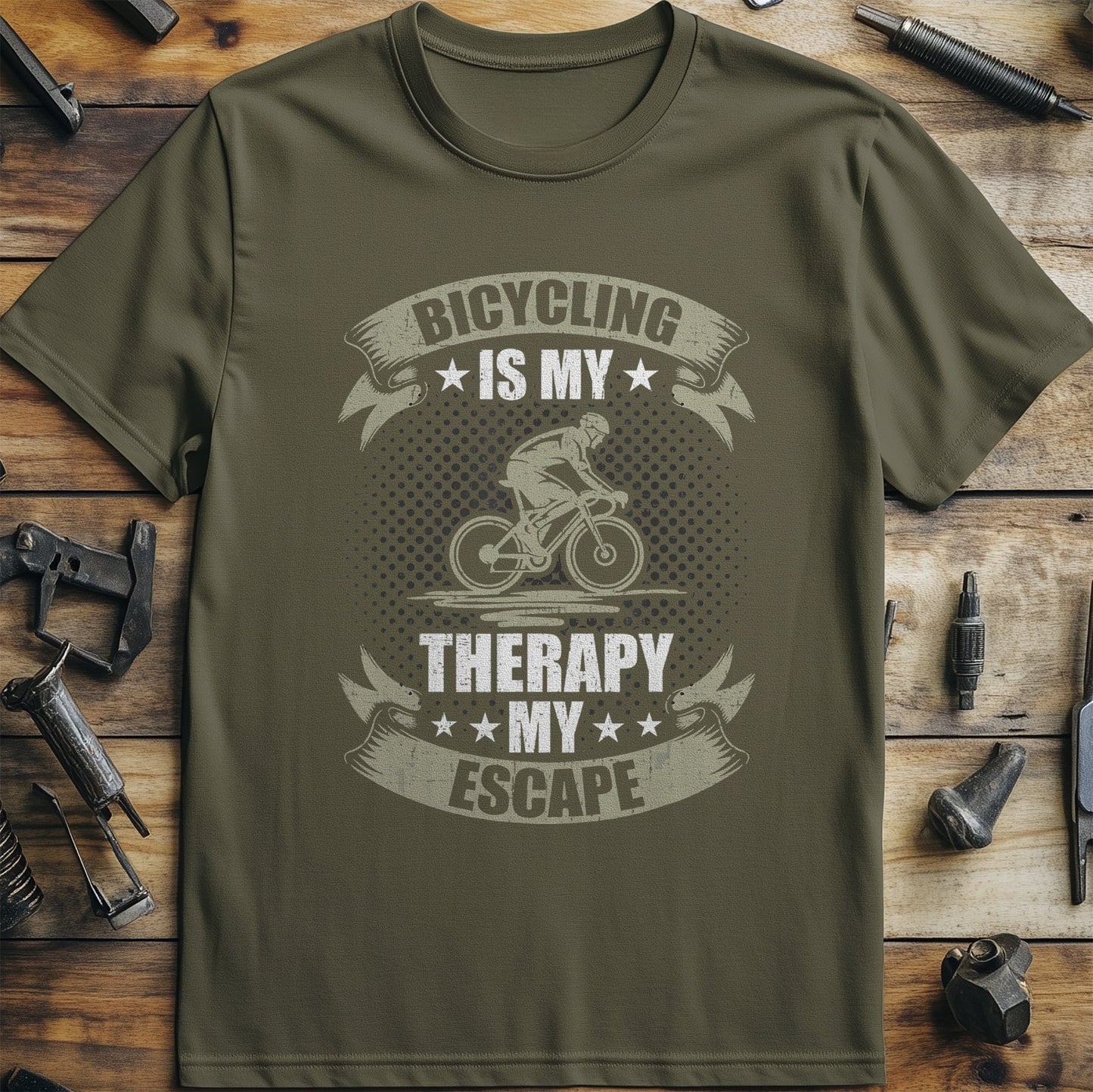 Cycling T-shirt Cycling Is My Therapy My Escape