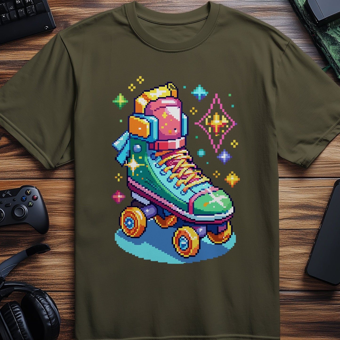 Pixel 47 Skateboard T-Shirt