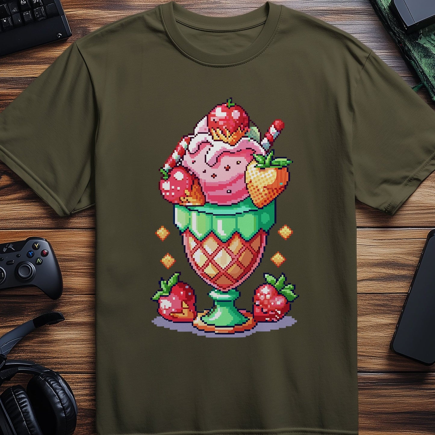 Pixel 36 Ice Cream Sundae T-shirt