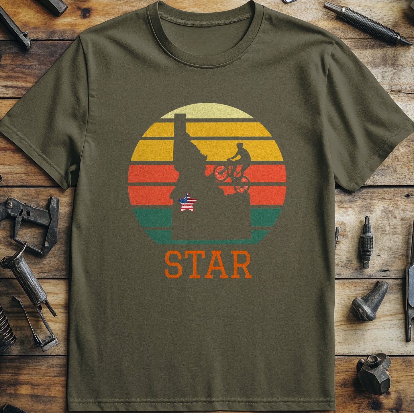 Cycling T-shirt Funny Idaho