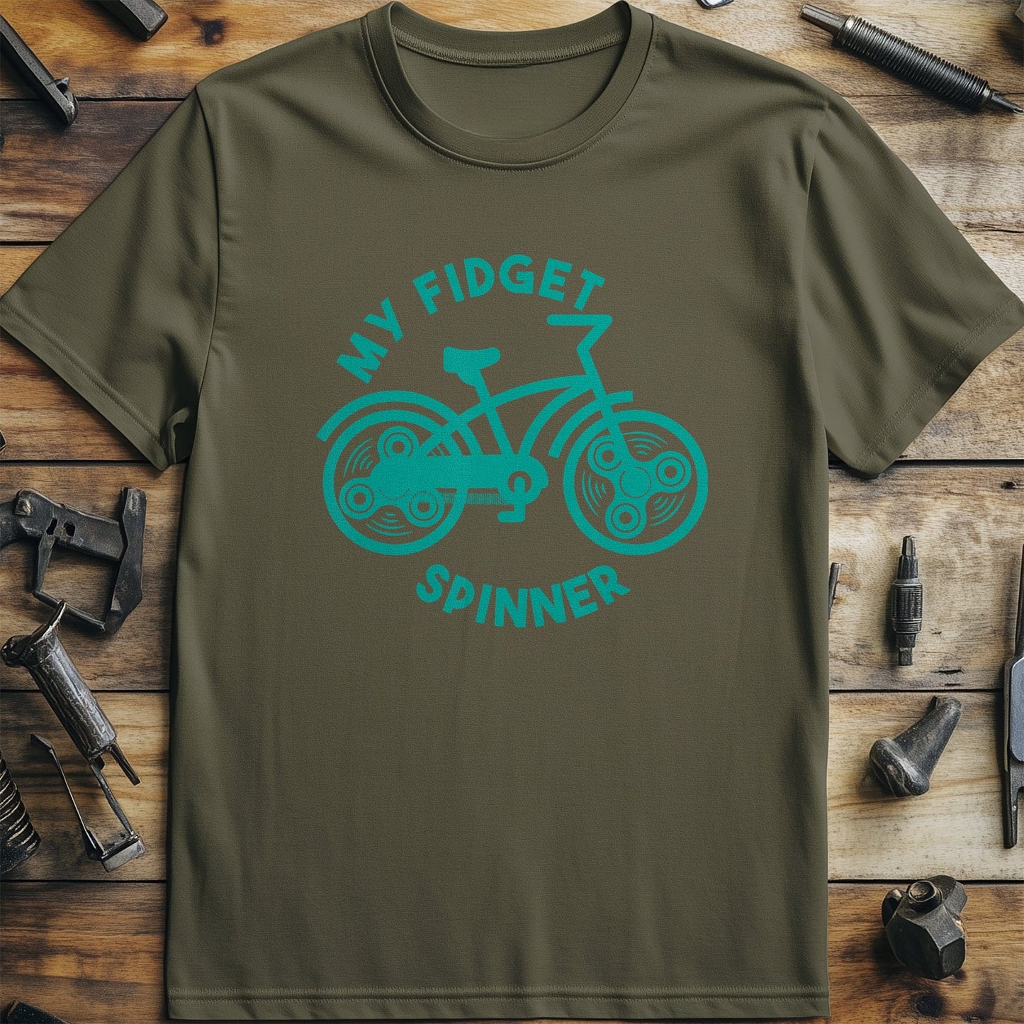 Cycling Fidget Spinner T-shirt