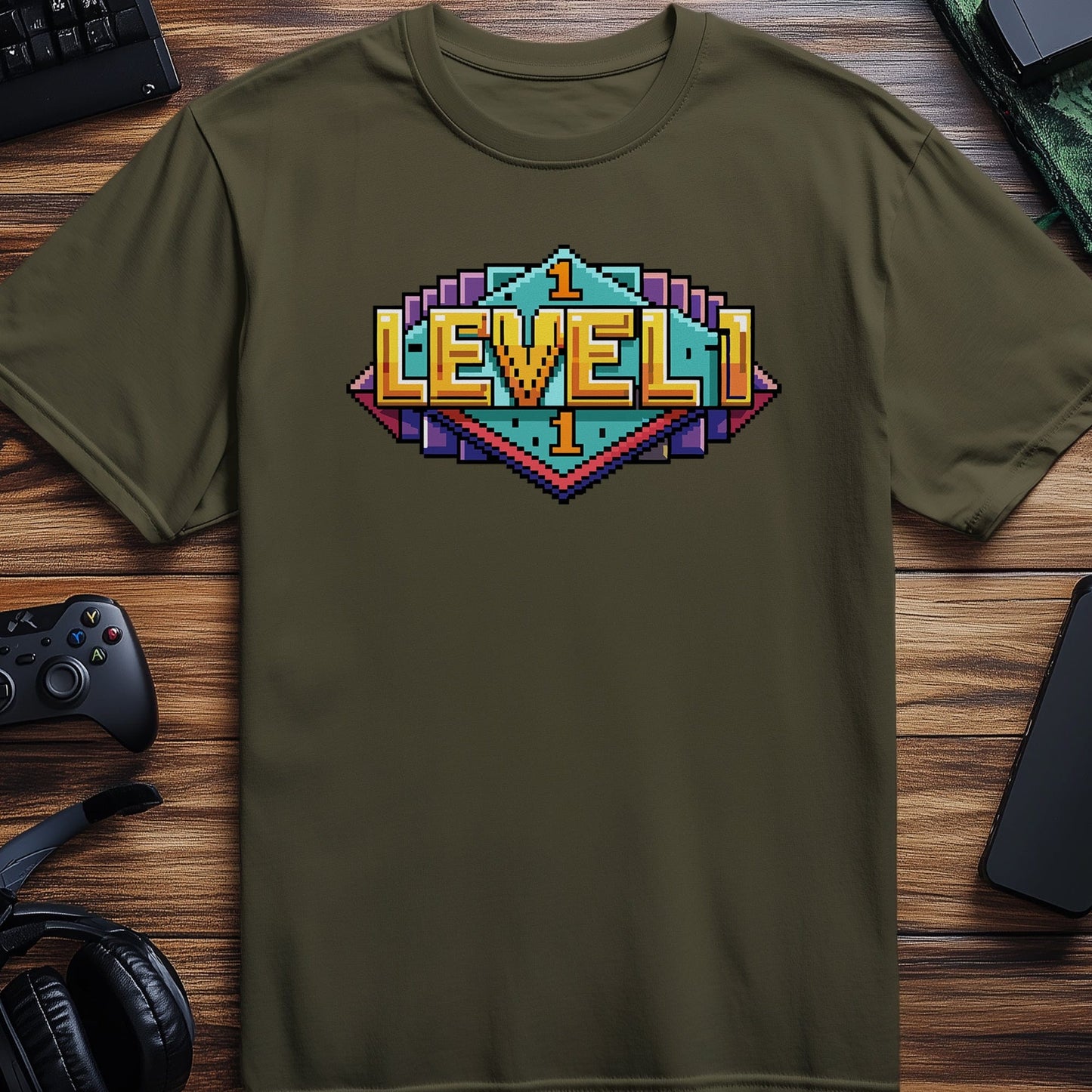 Pixel 76 Level Up T-Shirt Level 1