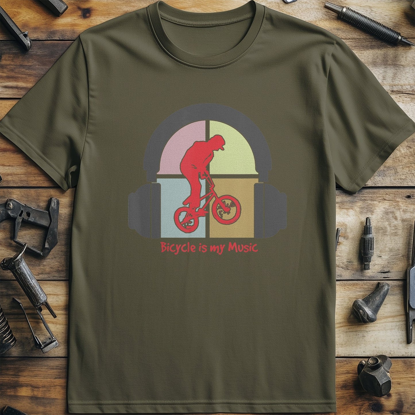 Cycling (31) T-shirt Biking Is My Music