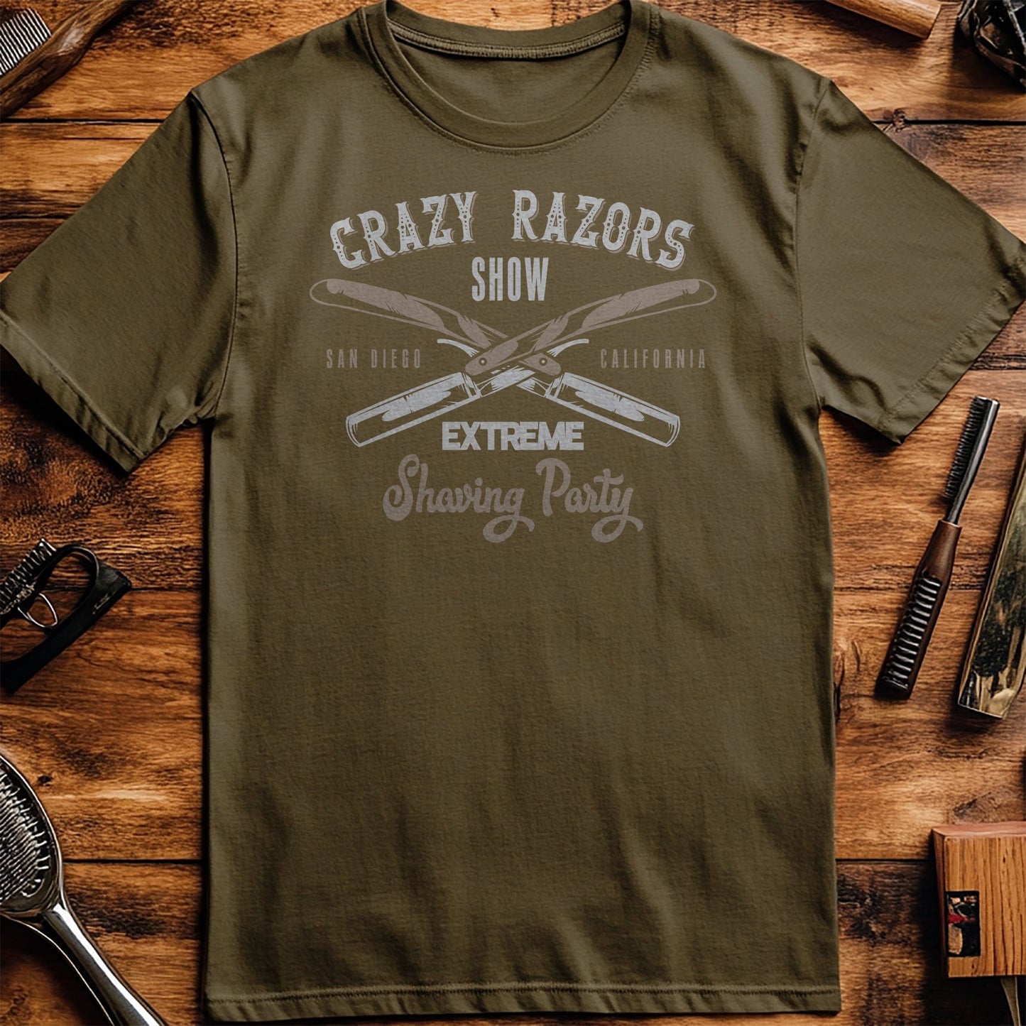 BarberShop Crazy Razors t-shirt
