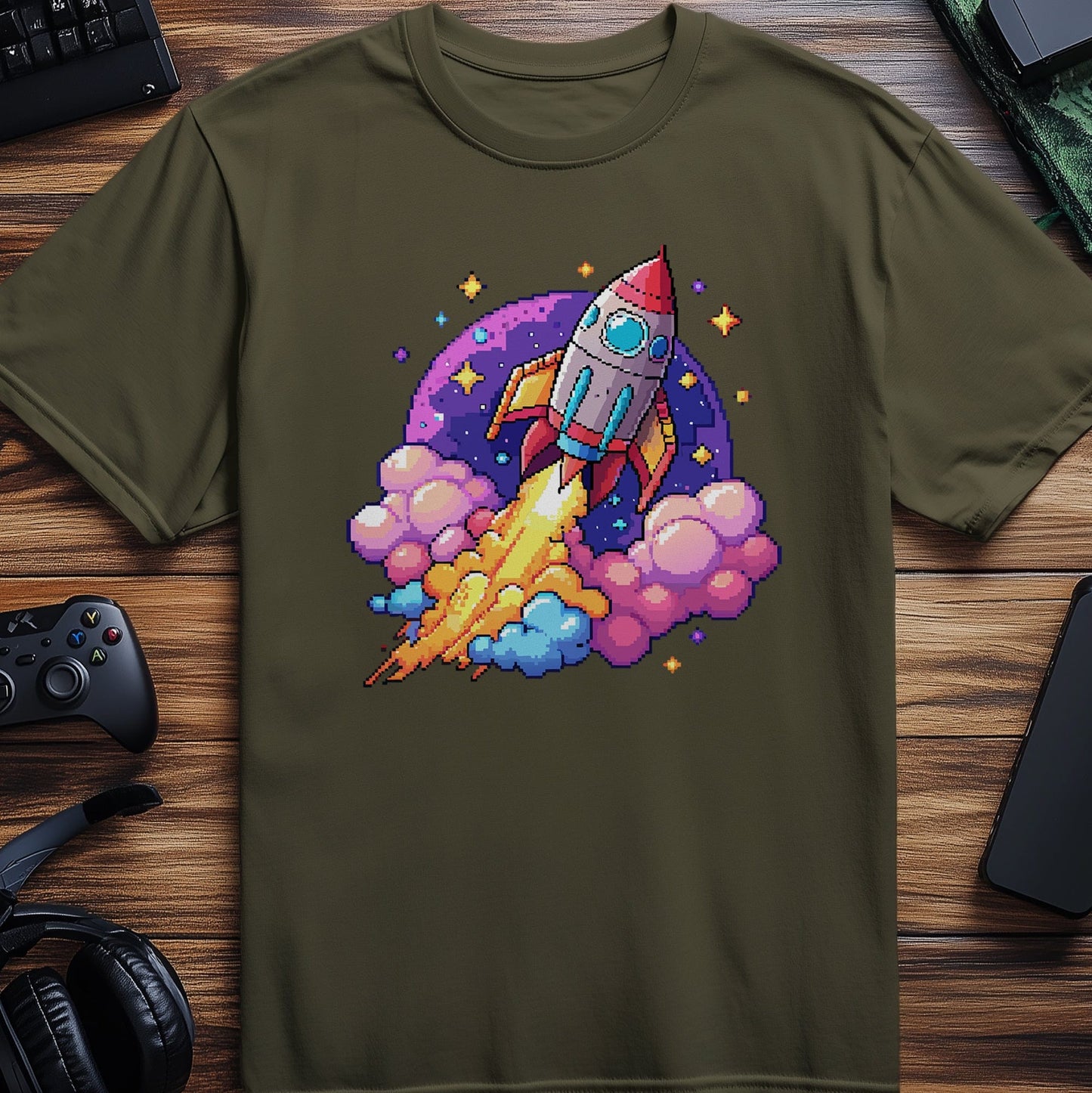 Pixel 60 Rocket Ship T-shirt