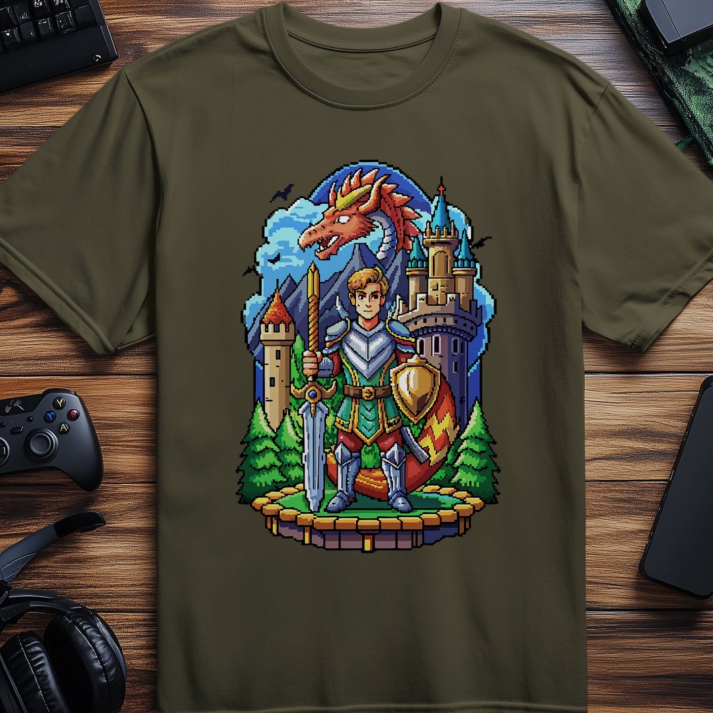 Pixel 92 Knight & Dragon t-shirt