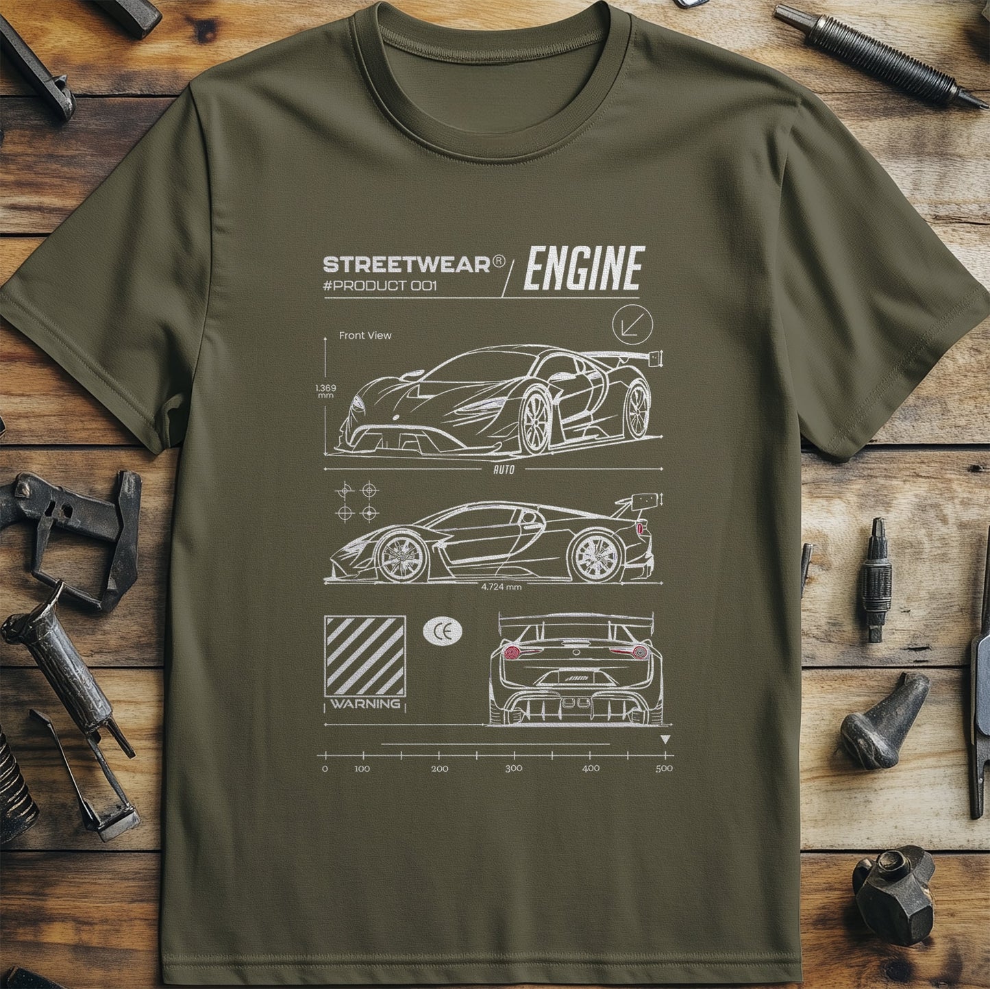 Streetwear Engine Blueprint T-Shirt