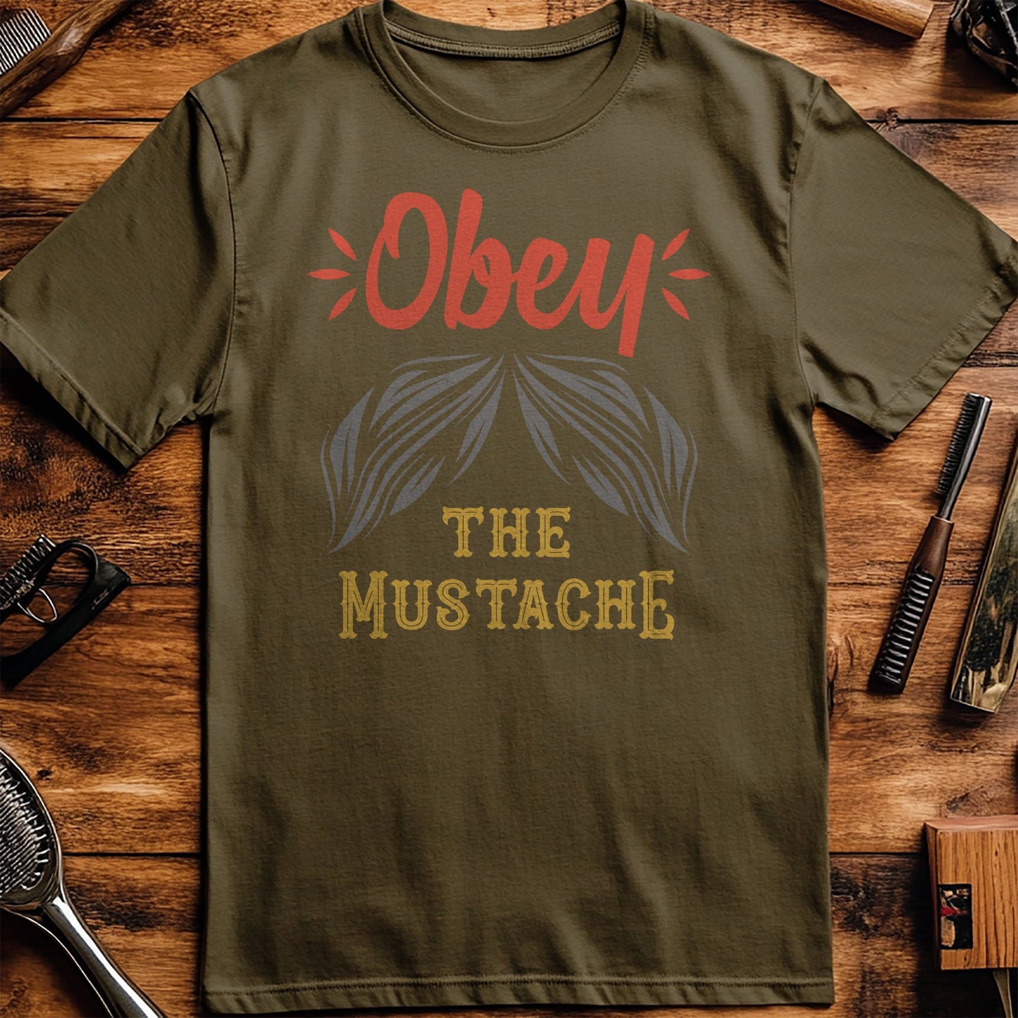 Obey The Moustache Funny T-Shirt