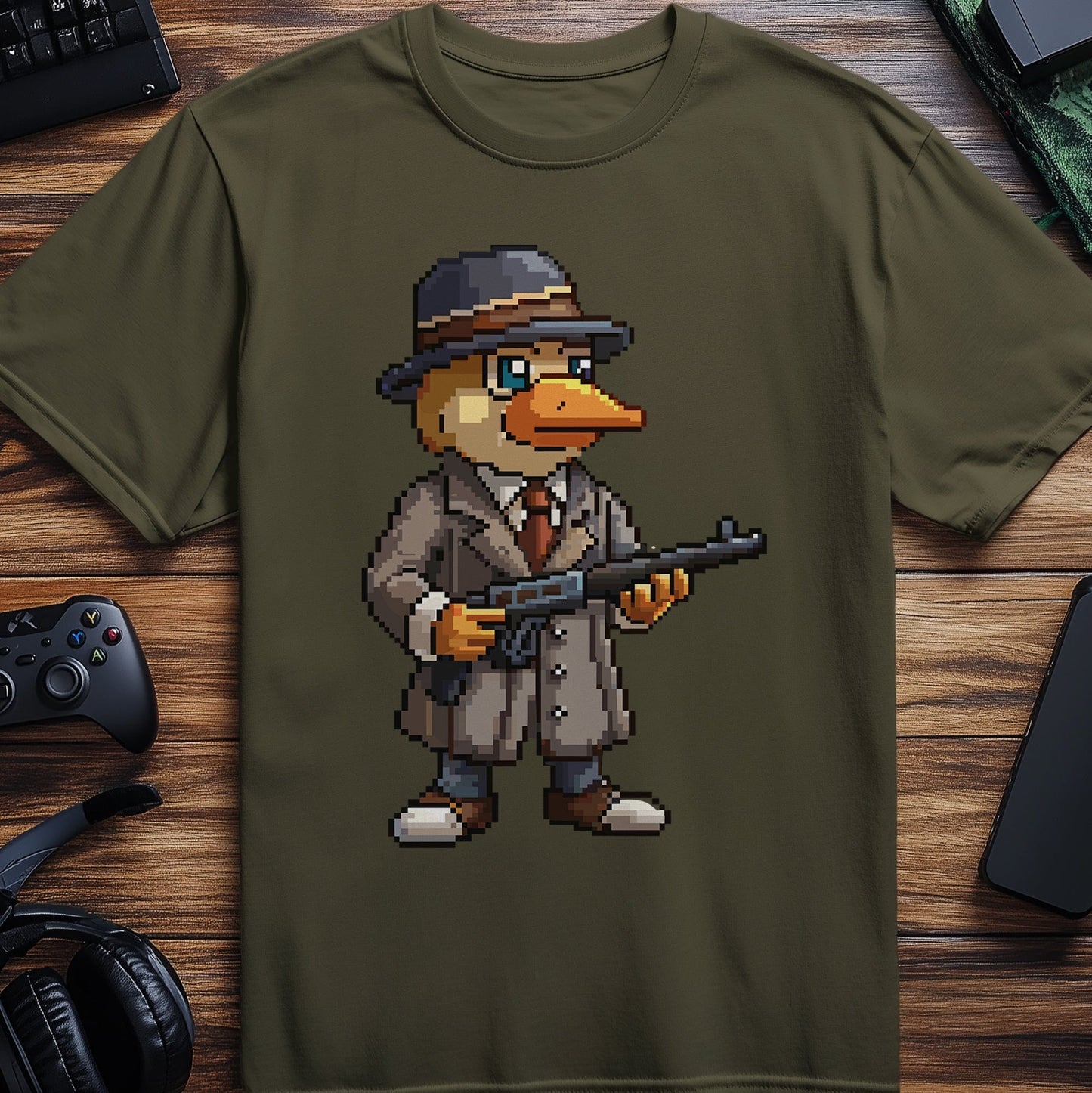 Pixel 41 Duck with a Gun T-Shirt