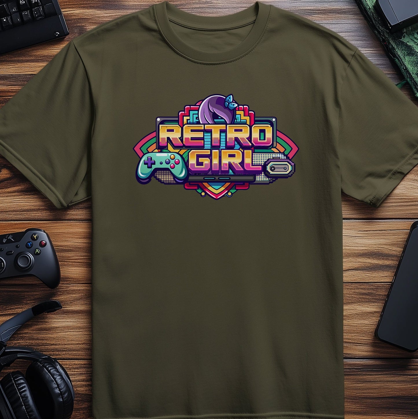 Pixel 58 Retro Girl T-Shirt
