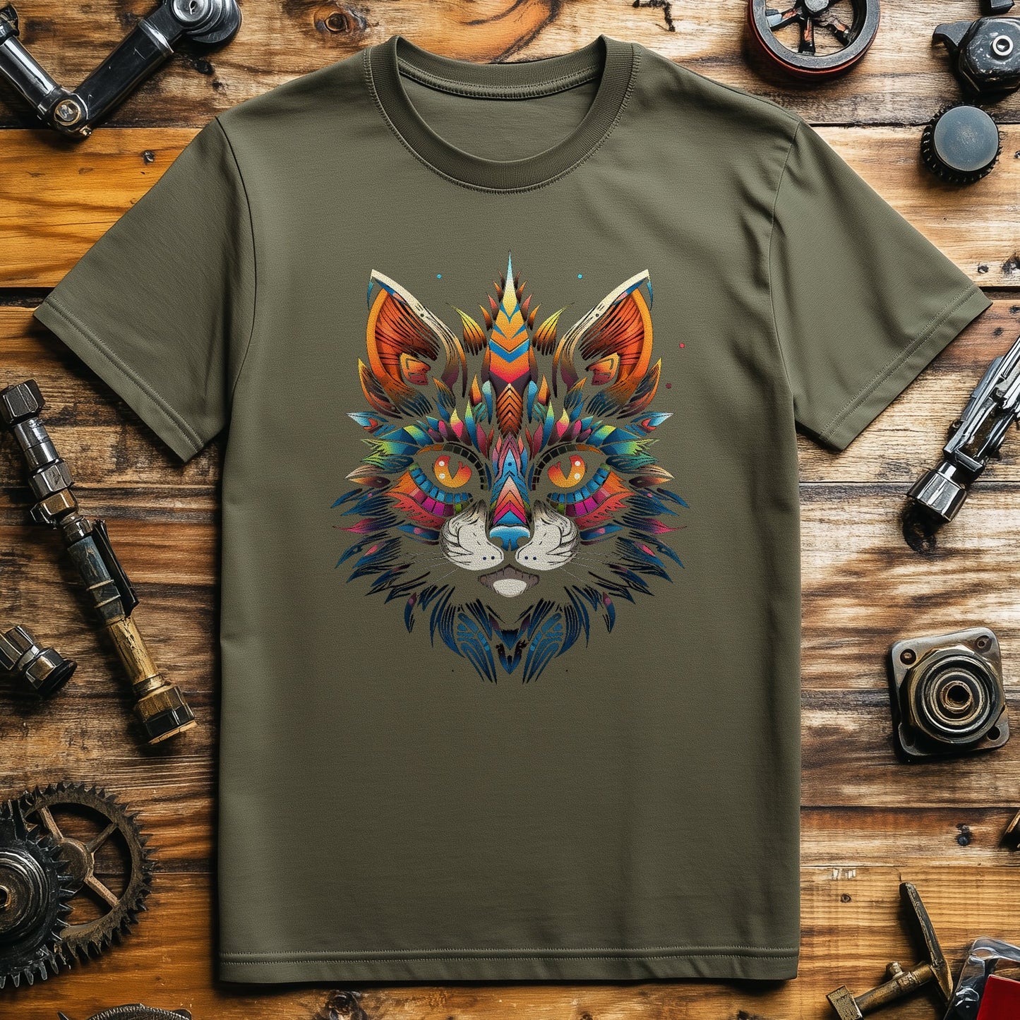 Tribal-Cat T-Shirt – Purr-fectly