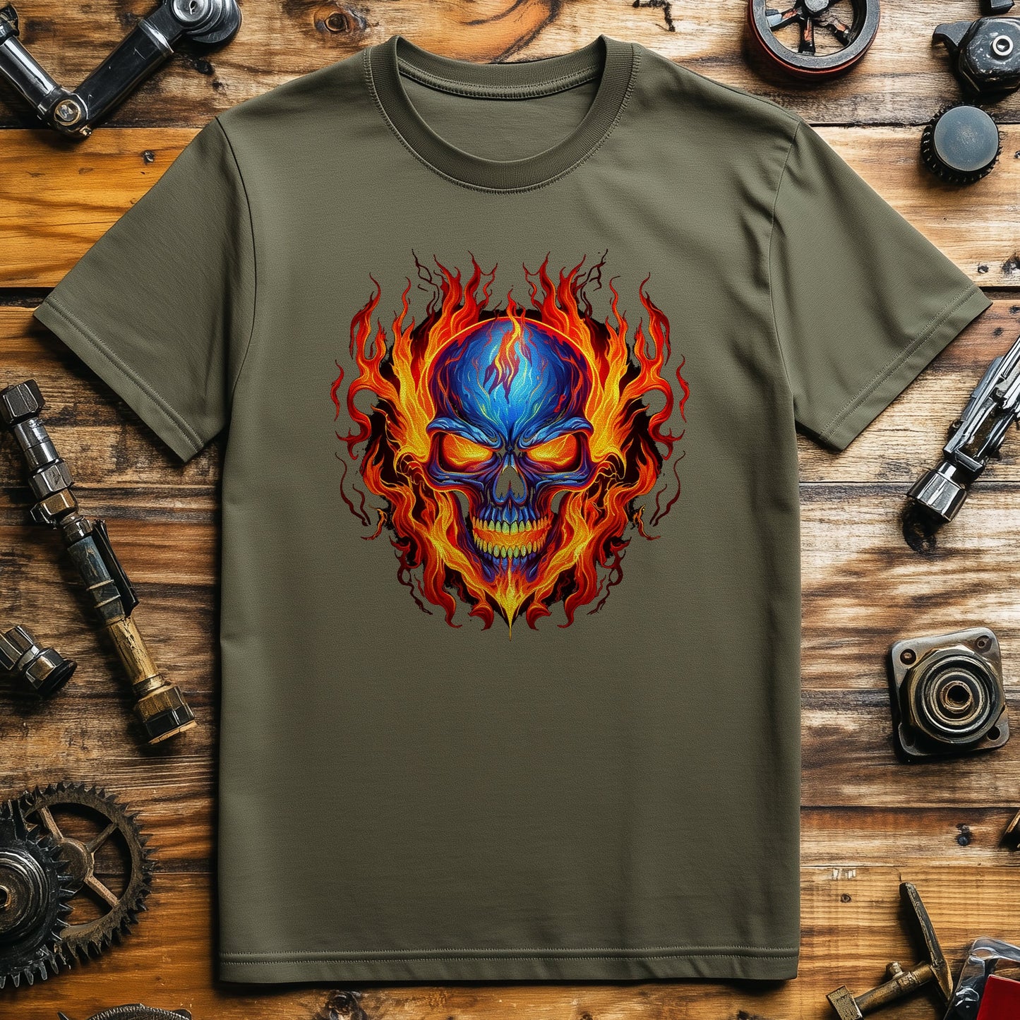 Skull-Flame-3 T-Shirt: Ignite Your