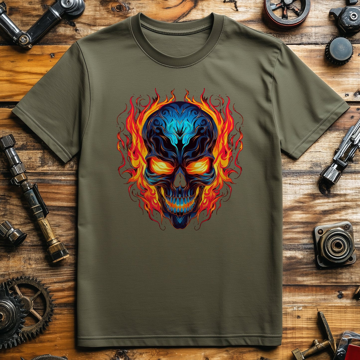 Skull Flame-2 T-Shirt - Ignite Your