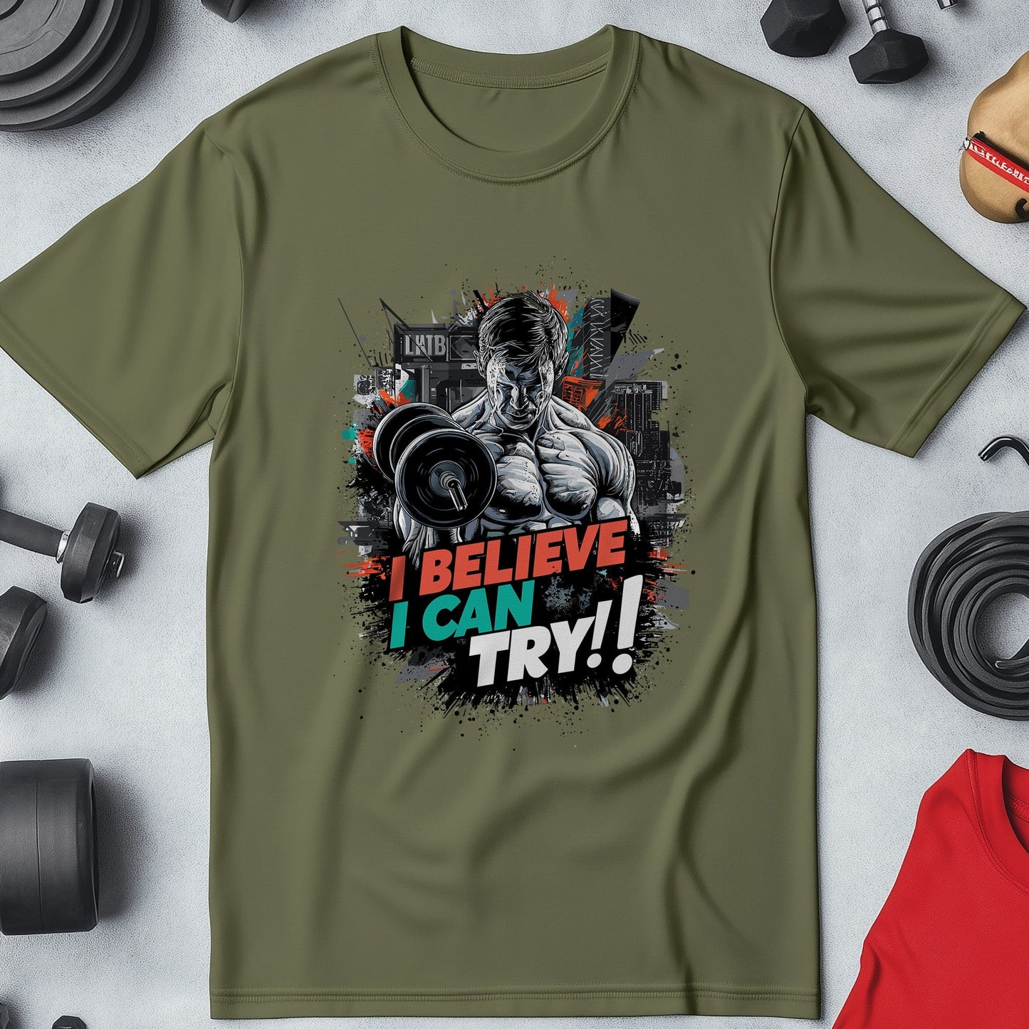 Gym 42 T-shirt I Believe I Can Try!