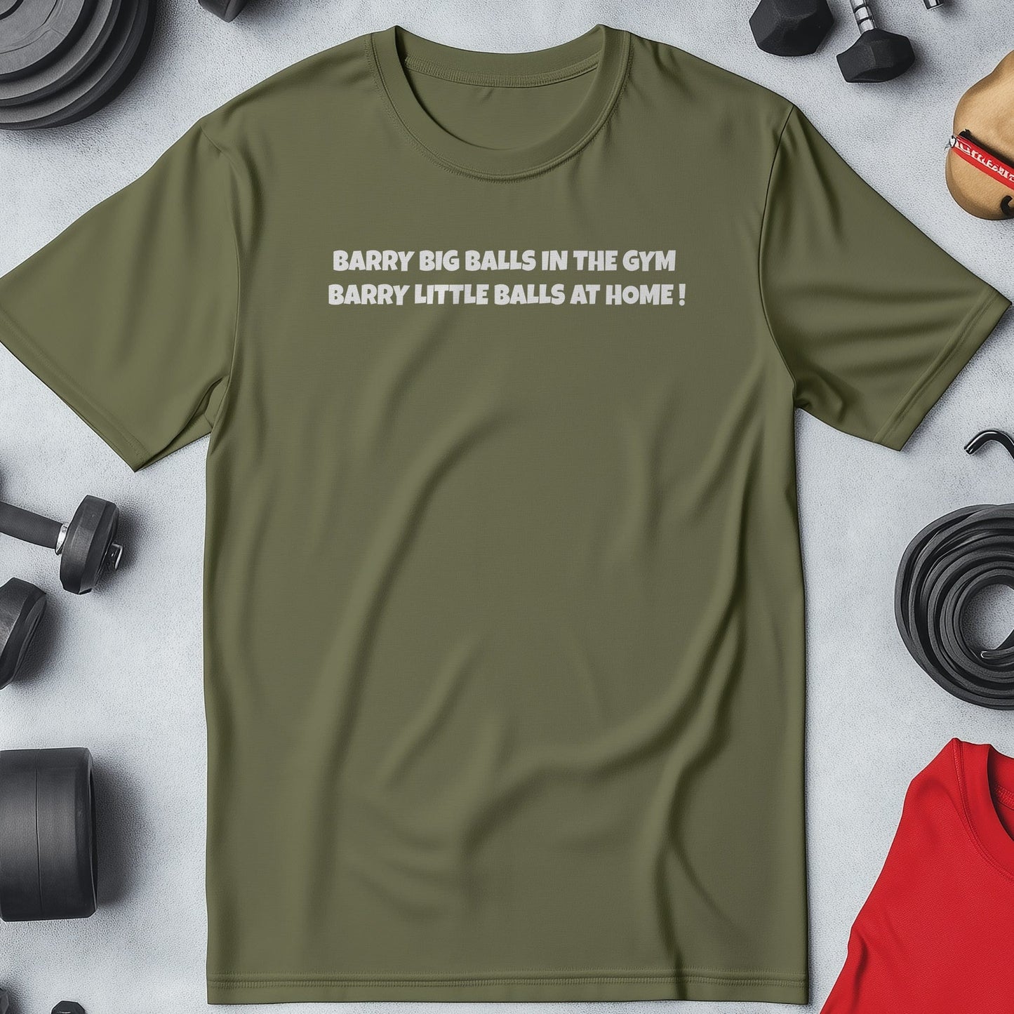 Barry Big Balls in the Gym T-shirt