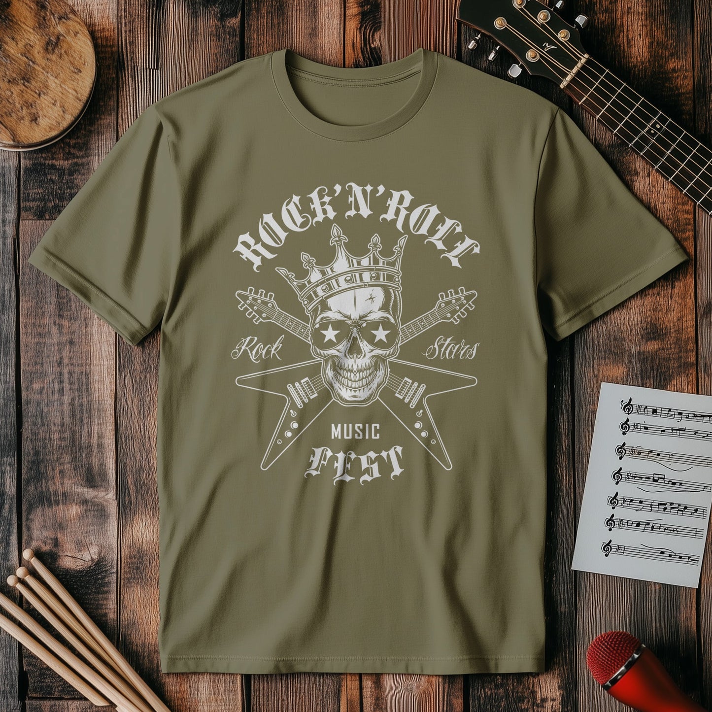 Rock 'n Roll Skull T-Shirt - Unleash