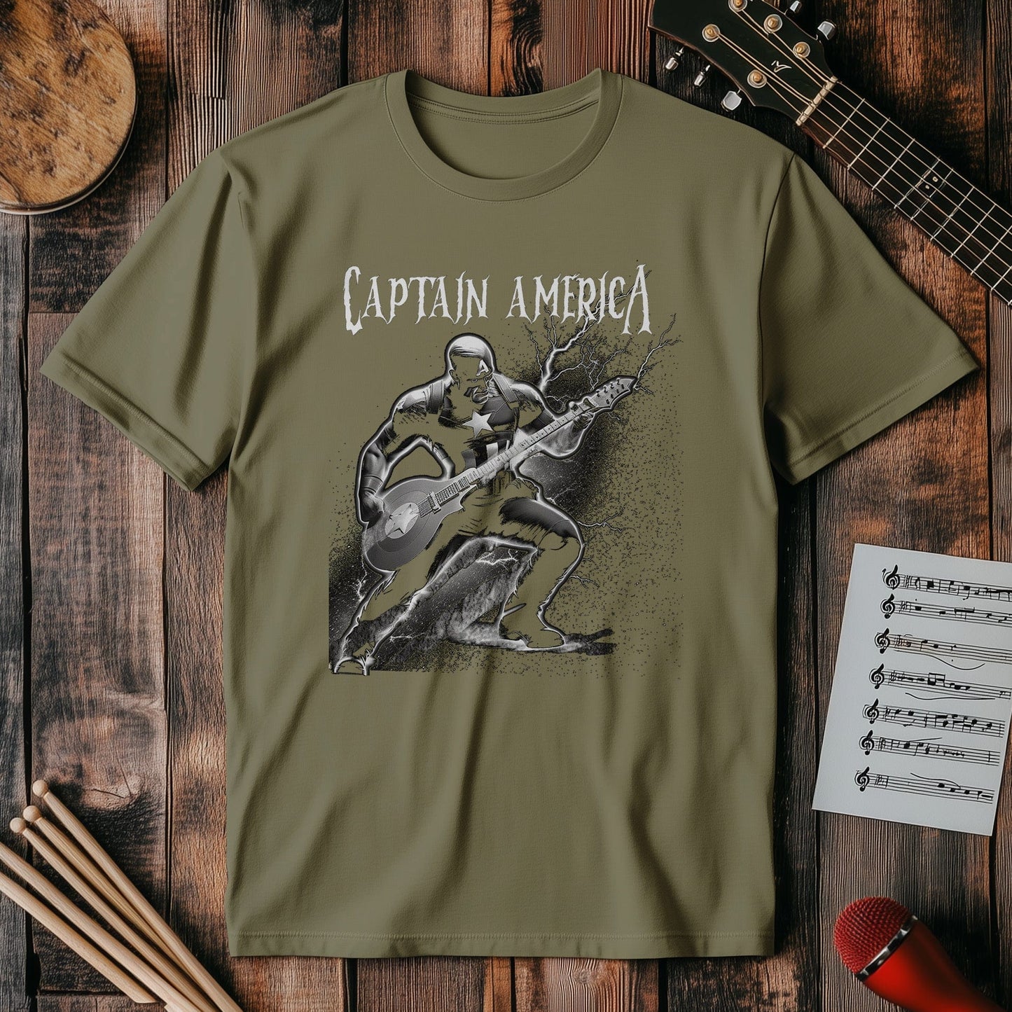 Captain Guitar Rocks T-Shirt - Strum
