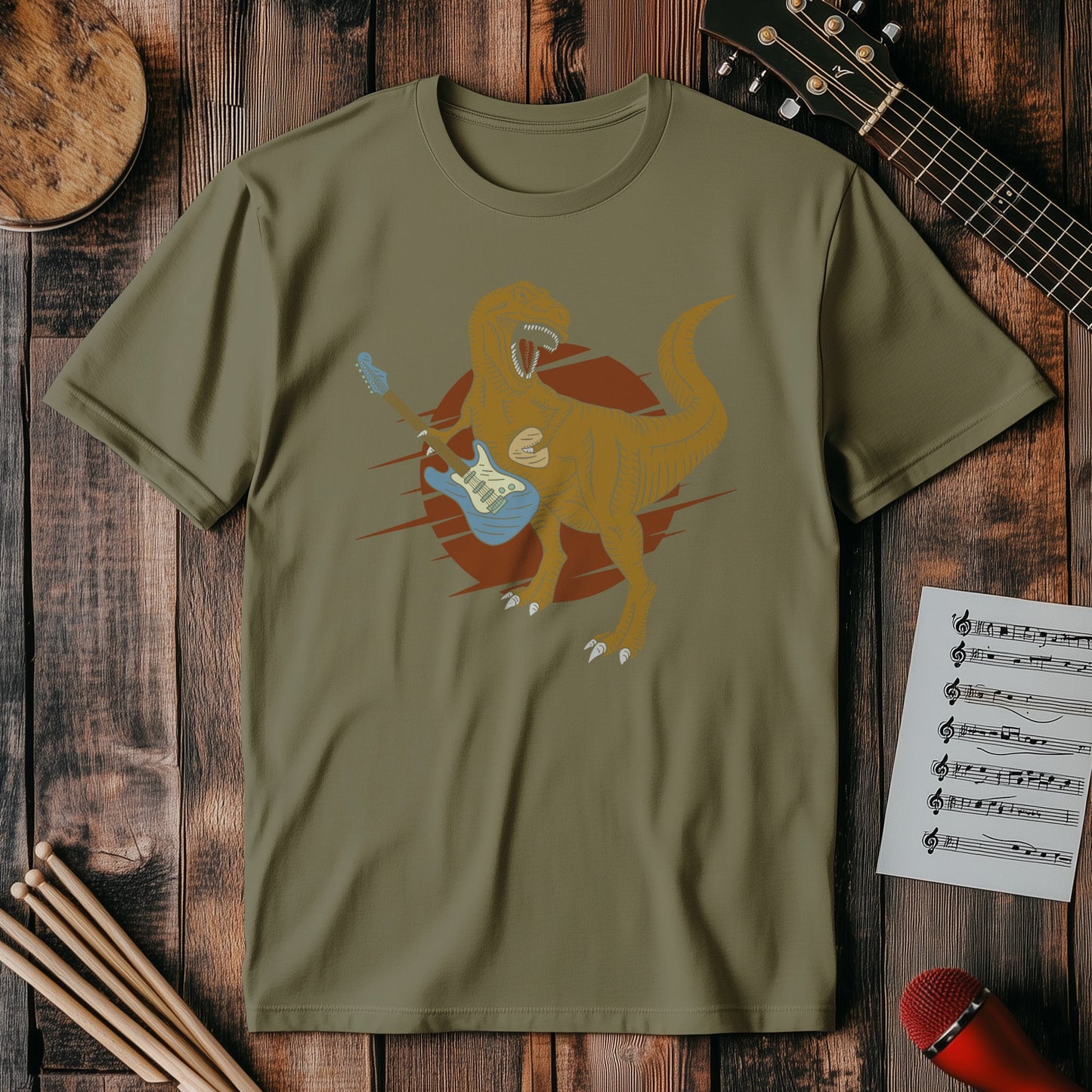 T-Rex Guitar t-shirt - Rockin'